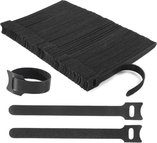Reusable Cable Ties, 210 PCS 6 Inches Adjustable Cord Straps Wire Organizer Cord Wrap and Hook Loop Cable Management