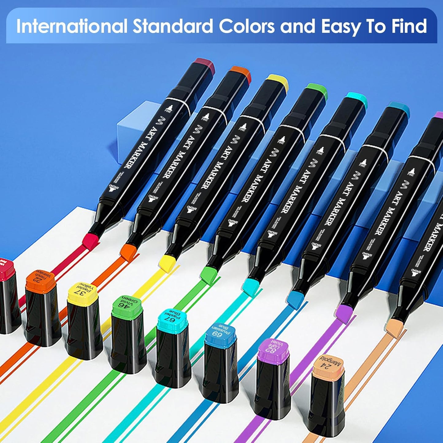 Banral 140 Colors Alcohol Markers Set, Dual Tip Alcohol Based Art Marker for Artists Kids Adult Coloring, Permanent Illustration Sketch Pens for Drawing with Case and Holders