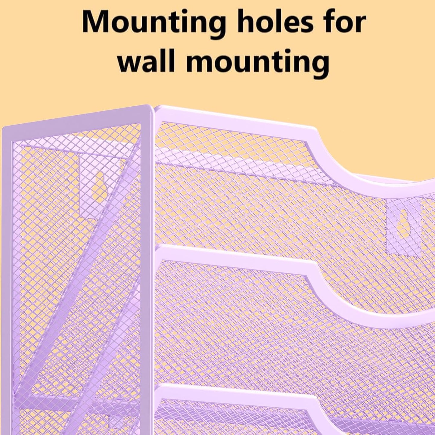 Kuntine.B Wall File Organizer Office Hanging Magazine Holder Wall File Organizer for Office Home (Purple, 5 Tier)