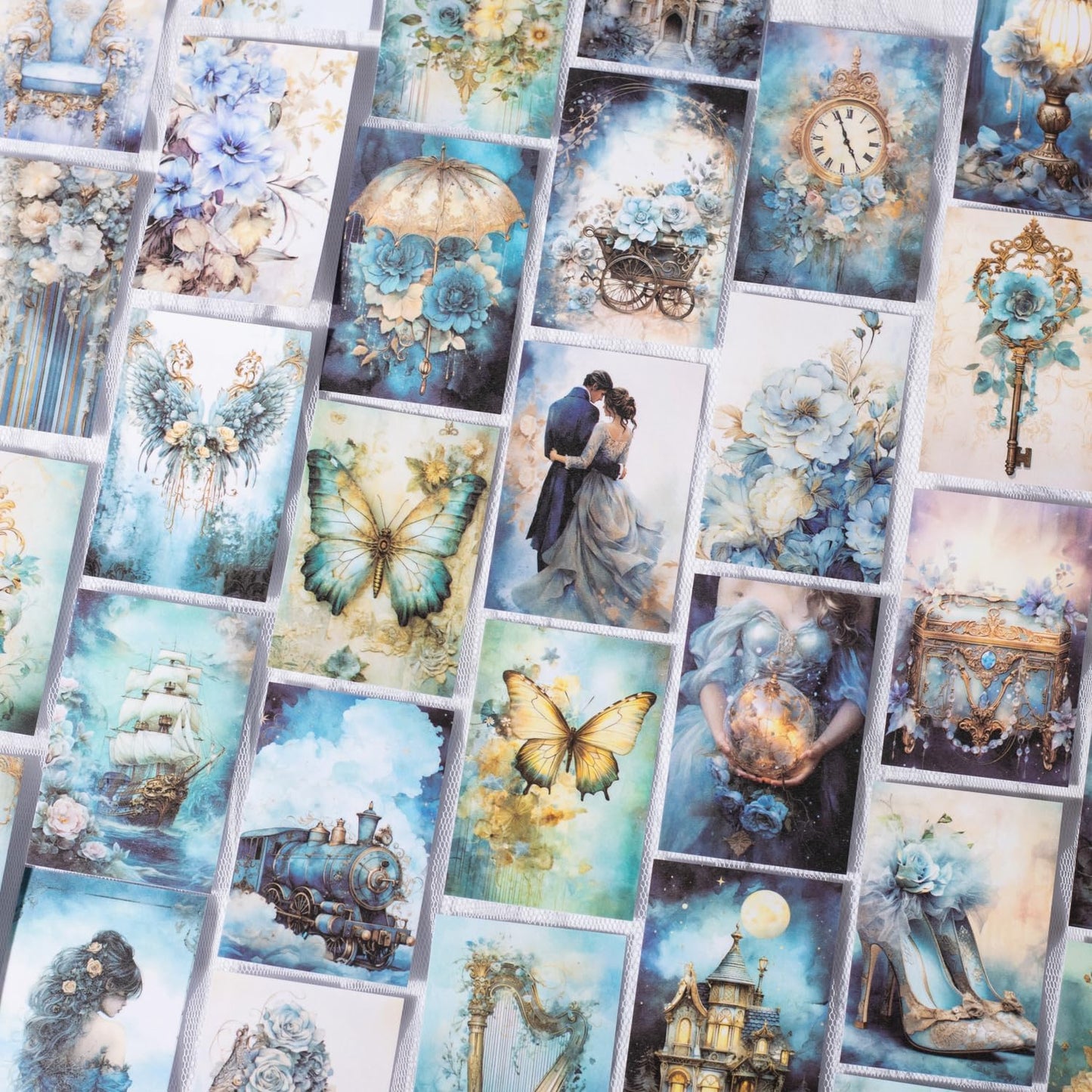 6Pcs Vintage Washi Sticker Book Set, Scrapbook Supplies for Junk Journals, DIY Crafts, and Aesthetic Decorations, with Storage Organizer