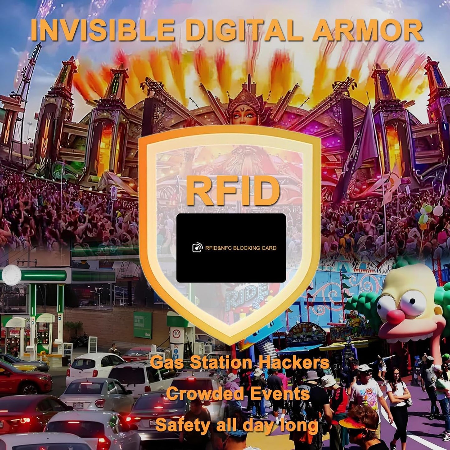 AYAIM 5Pack RFID Blocking Card, Protection Entire Wallet Shield, Credit Card Protector NFC Bank Debit Blocker, Identity Theft Prevention for Passport Travel Security, Perfectly Fits in Purse