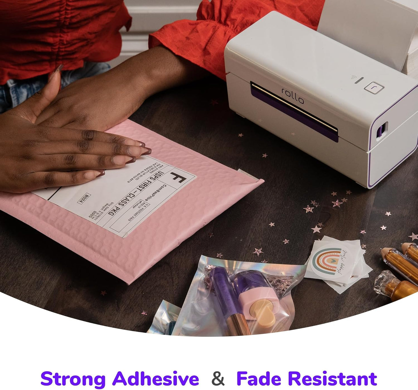 Rollo Direct Thermal Shipping Labels - Pack of 500 4x6 Thermal Labels Fanfold - Perforated and Strong Adhesive (Commercial Grade)