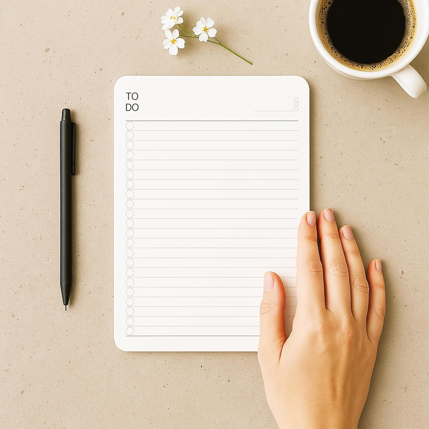 To Do List Notepad – (2 Pack, 50 Sheets Each) A5 Size (8.3"x5.8") Premium Thick Paper With Cardboard Back Support, Undated Daily Planner Notepad, Daily To Do List Notebook, Ruled Pages, Checkboxes, Deadline Column.