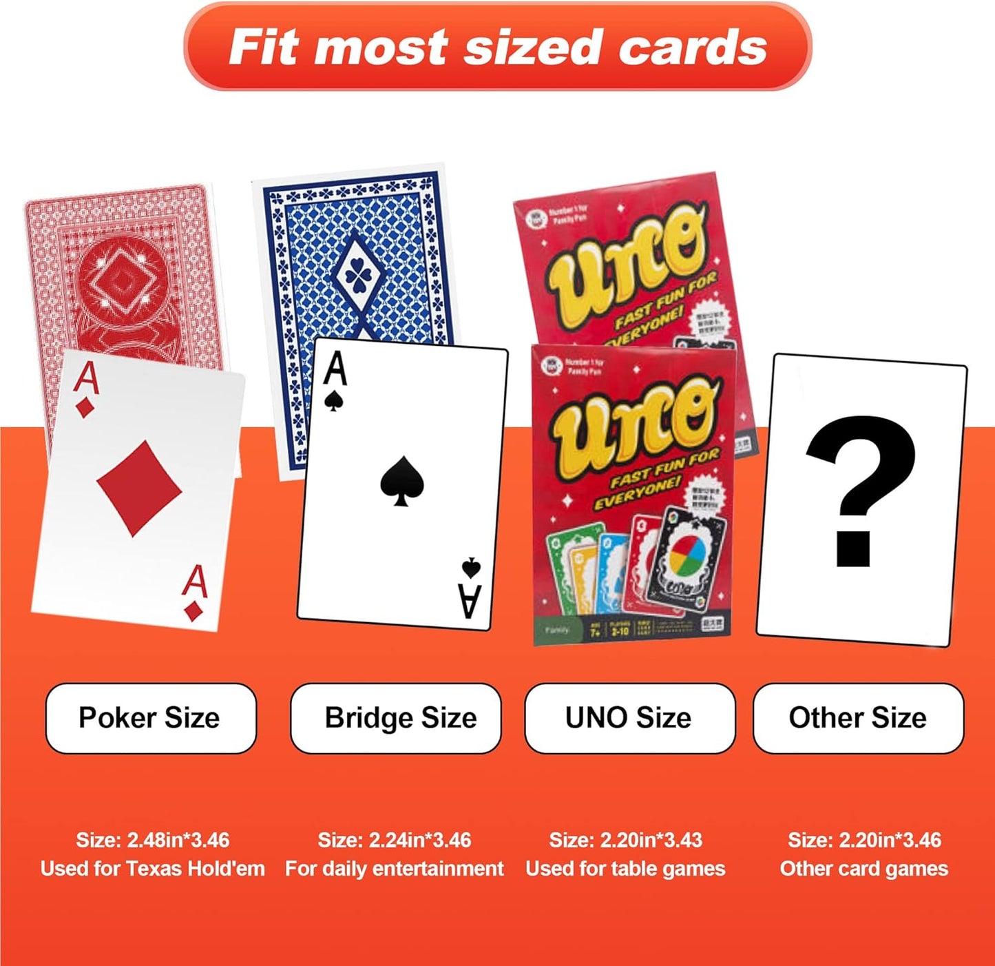 Automatic Card Shufflers 2/6 Deck (Playing Cards Included) - Battery-Operated Electric Shuffler Heavy Duty - Great for Casino, Home & Tournament Use for UNO, Blackjack, Texas Hold'em, Phase 10