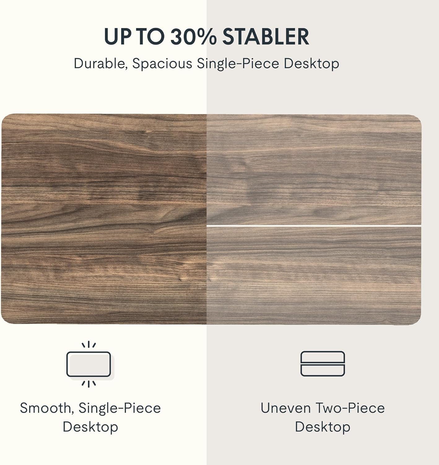 FLEXISPOT EN2 Whole-Piece Standing Desk with Clamp Power Strip, 48 x 30 Electric Stand Up Height Adjustable Desk with Cable Management (Black Frame + 48" Black Walnut Desktop, 2 Packages)