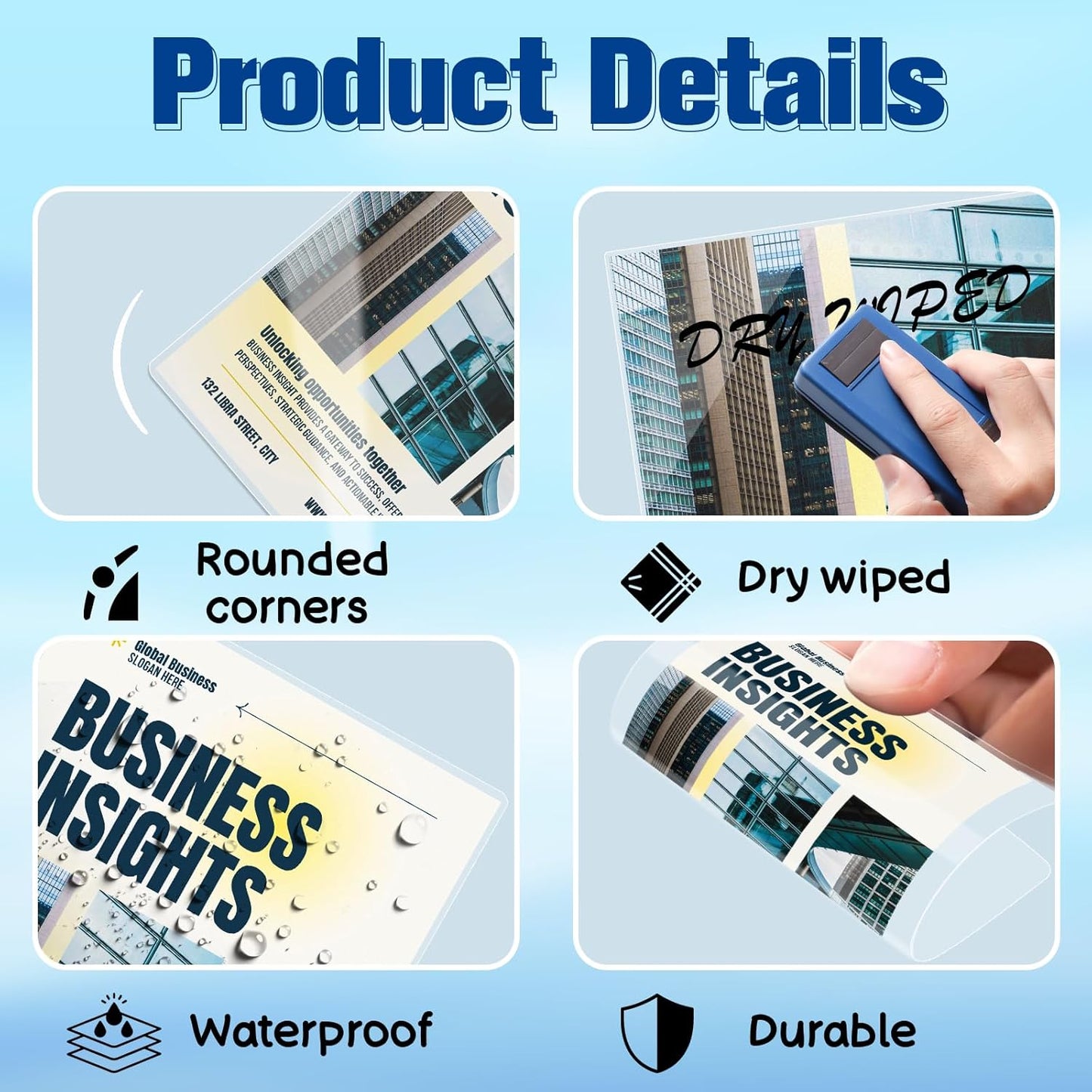 50 Pack 9x11.5inch 7mil Letter Size Laminating Sheets Thermal Laminating Pouches Paper Laminator Sheets File Card Laminator Pouches 8.5x11inch for Permits Cards File Photos (50, 9"x11.5"-7mil)