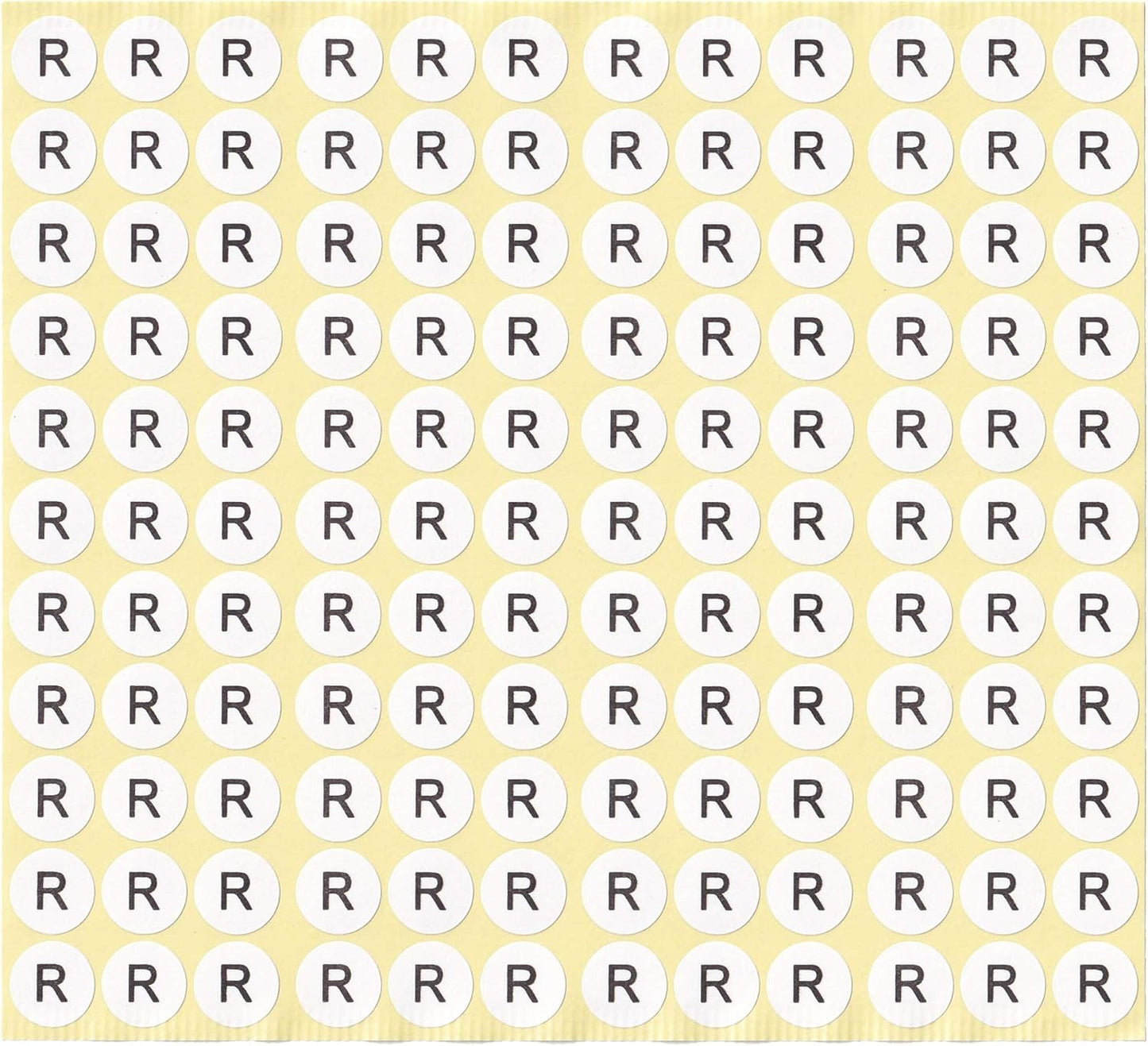 dealzEpic - Alphabet Stickers of The Letter R - Small Round Paper Self-Adhesive Peel and Stick Letter Labels - Set of 15 Sheets