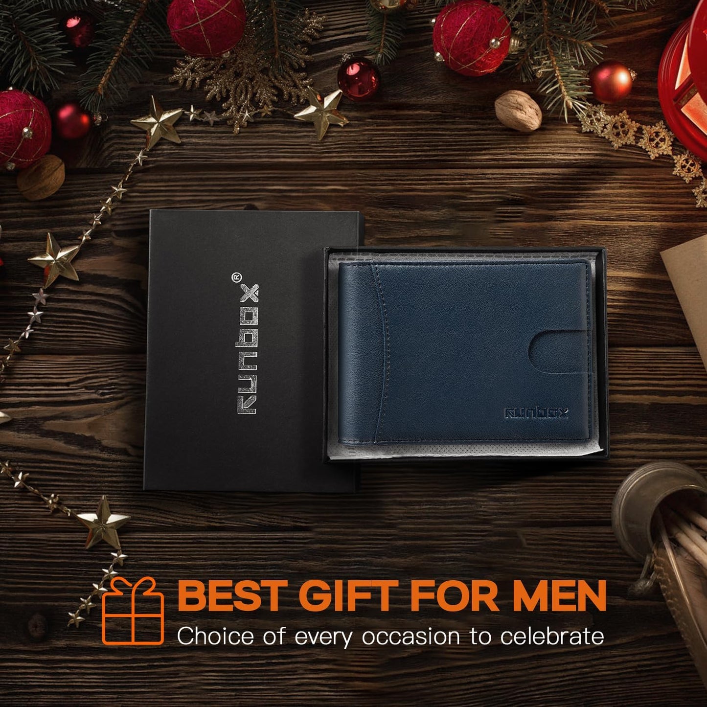 Slim Money Clip Wallets for Men RFID Blocking 11 Card Holder Minimalist Small Thin Carbon Leather Bifold Mens Front Pocket Wallet Gift Box