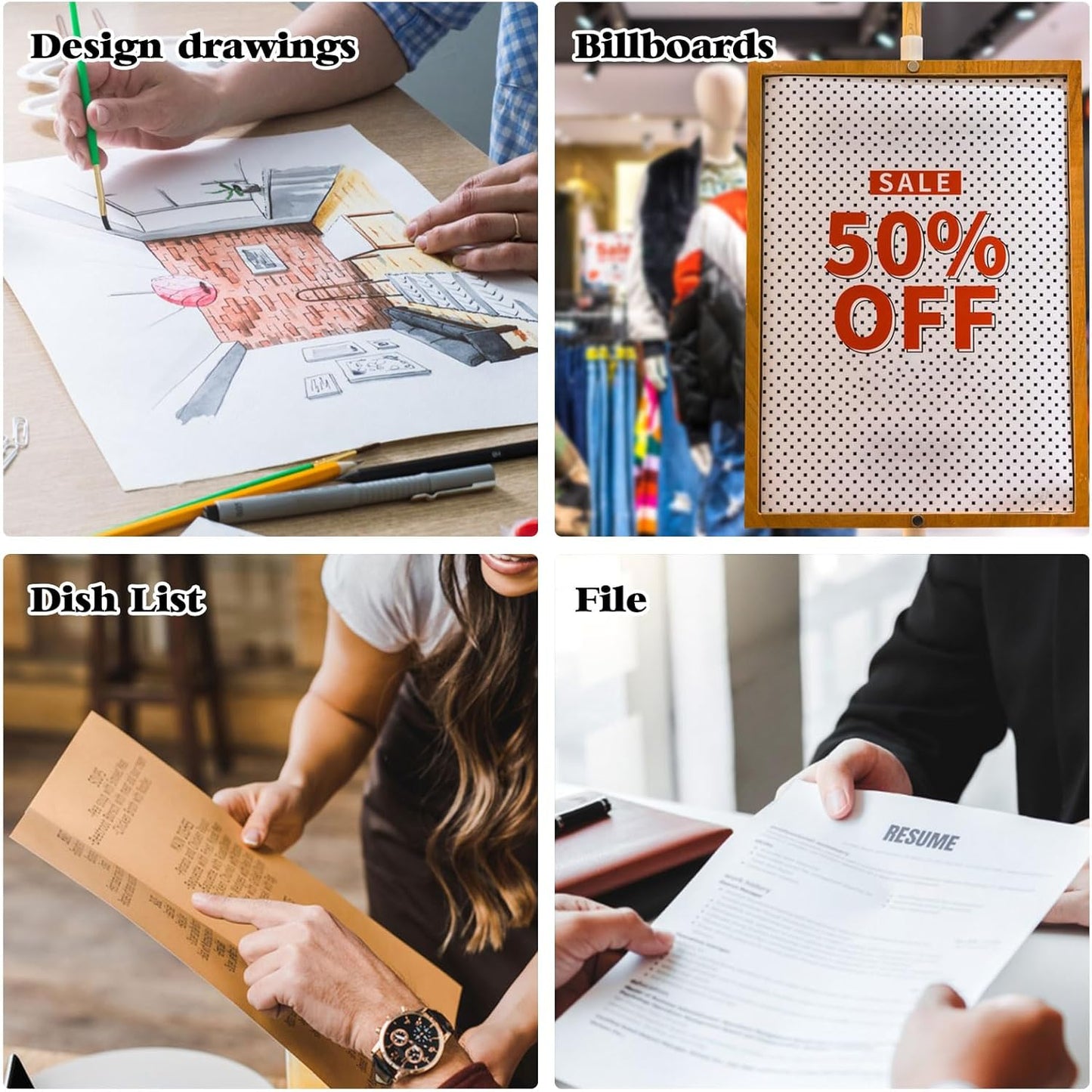 11" x 17" Hard Plastic Sheet Protectors, Menu Rigid Print Protectors, Clear Certificate Waterproof Protectors, Paper Sleeves Photo Plastic Sleeves Document Holder, Birth Certificate Protector (5 Pack)