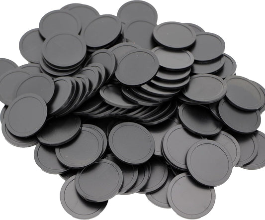 35MM/1.37-inch Box of 120 Counting Coins for Poker Chips and Game Coins (Black, 35MM/1.37-inch)