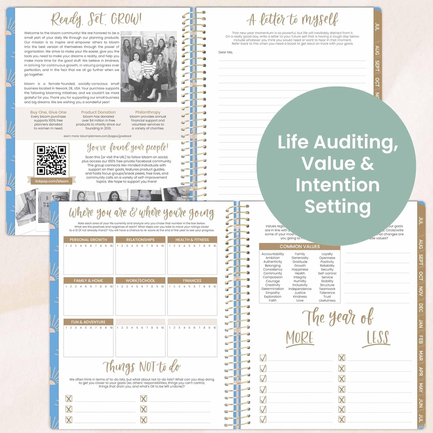 bloom daily planners 8.5" x 11" Academic Planner 2025-2026 (July 2025 - July 2026) - Weekly & Monthly Dated Agenda Organizer with Stickers & Tabs - Cleerely Stated