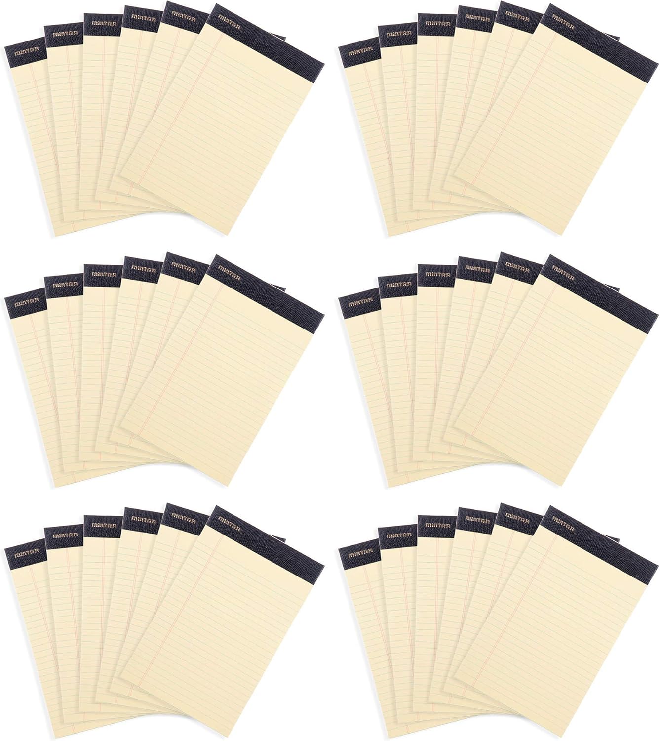 Mintra Office Legal Pads, ((xPremium, 5in x 8in, Narrow (Canary), 36pk (6-6pks))
