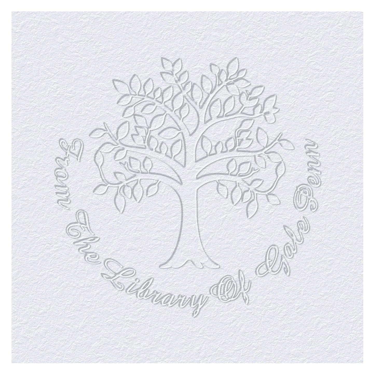 Customized Book Embosser Tree of life Color Stamp with Your Name or Design Personalized Library Embosser Stamp Custom Books Business Cards Paper Documents Notebooks etc. (Tree of Life-03)