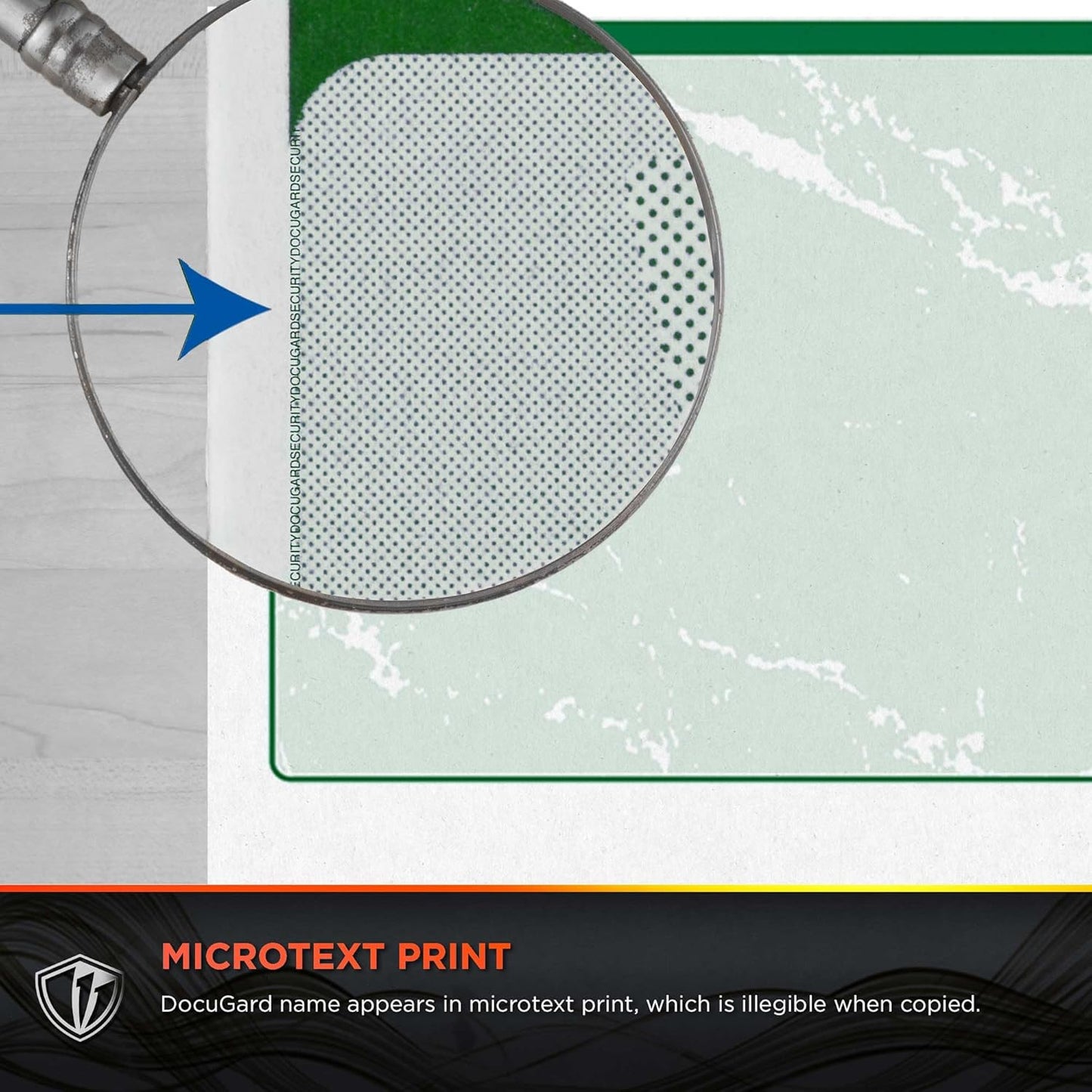 DocuGard Green Marble Top Check, 8.5 x 11 Inches, 24 lb, 500 Sheets, 1 Check Per Sheet (04502)