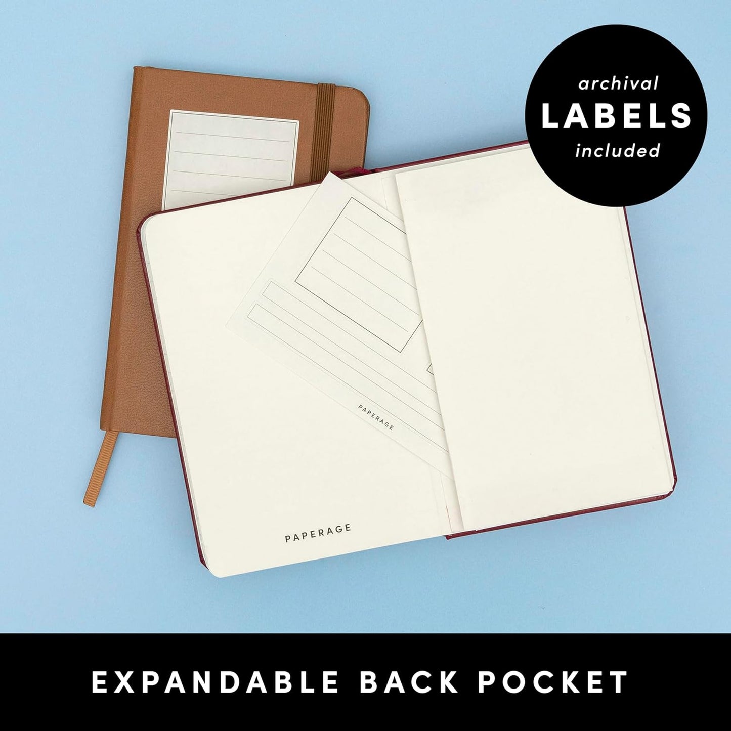 PAPERAGE Lined Pocket Journal Notebook, 1 Pack, (Turquoise), 160 Pages, Small, 3.6 inches x 5.6 inches - 100 GSM Thick Paper, Hardcover