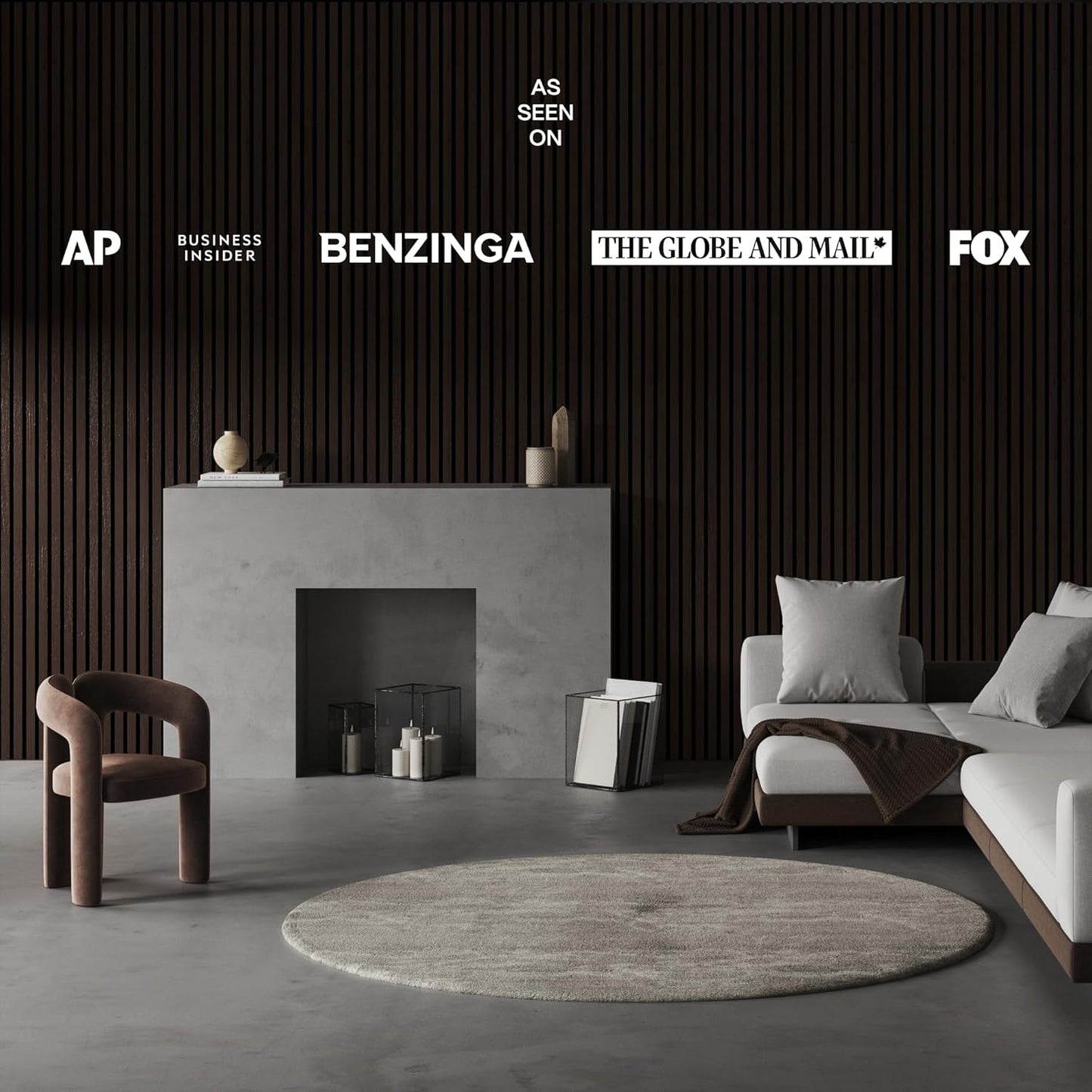 2-Pack Acoustic Wood Slat Panels - Soundproof Wall Paneling for Interior Decor