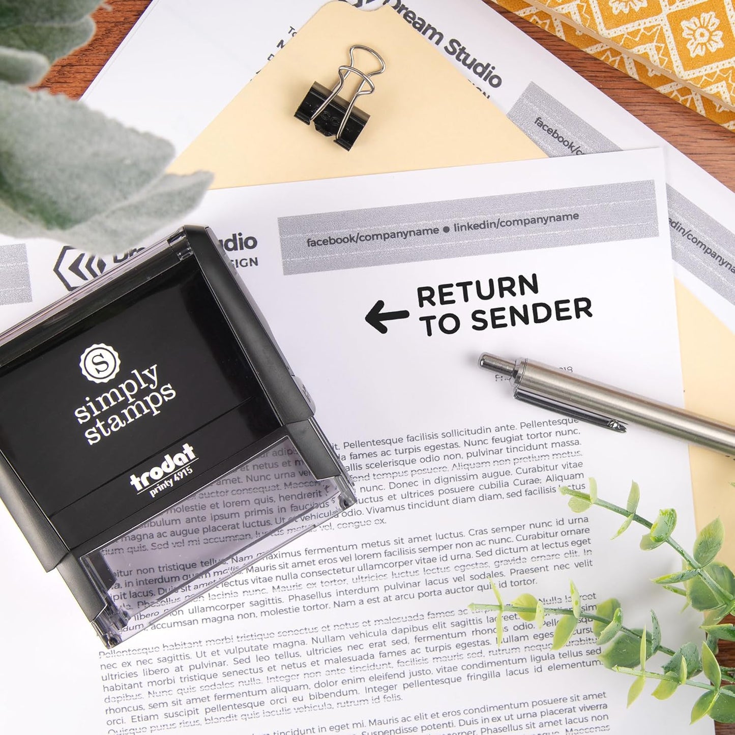 Return to Sender Office Stamp | 4 Different Sizes | 20 Designs | Multiple Color Options | Perfect for Quick Validation of Office Documents (Return to Sender, Xtra Wide)