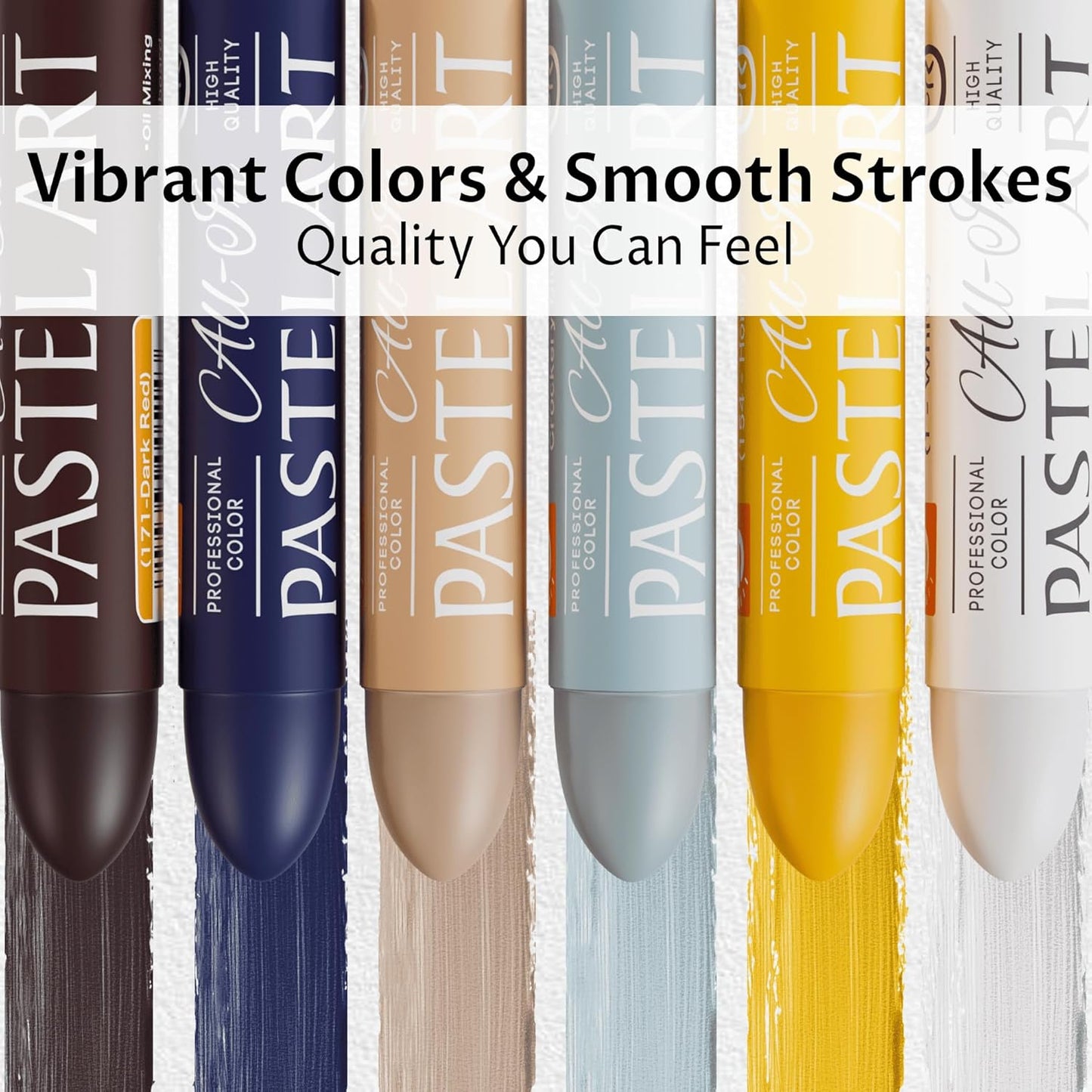 6 Pack Jumbo Oil Pastels Set (14 x 84 mm), Soft Oil Pastels with Vibrant Colors, Great Blending and Layering, Pastel Crayons for Professional Artists and Hobbyists, Shoreside