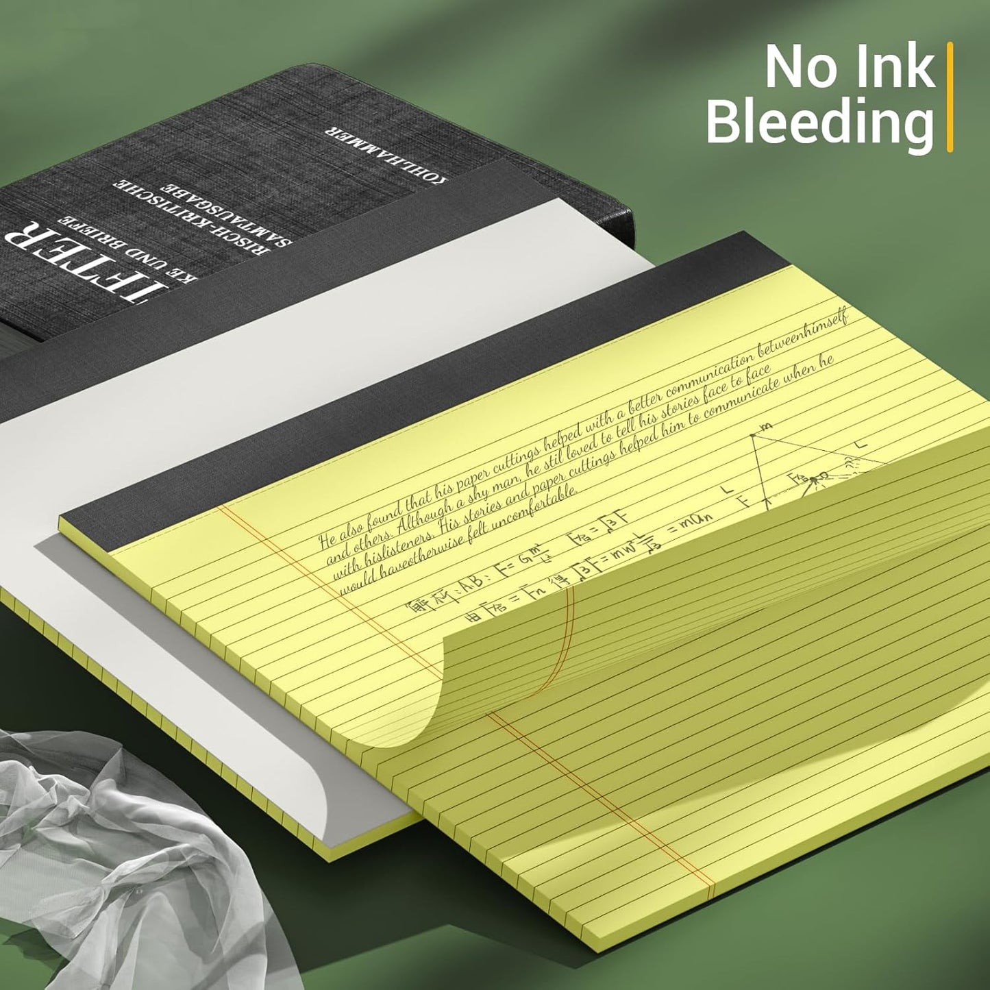 3 Pack Yellow Legal Pads 11 x 9.5 College Ruled Yellow Paper Note Pad Narrow Ruled 30 Sheets Notepads Perforated Writing Pad Clear Print Horizontal Pads of Paper