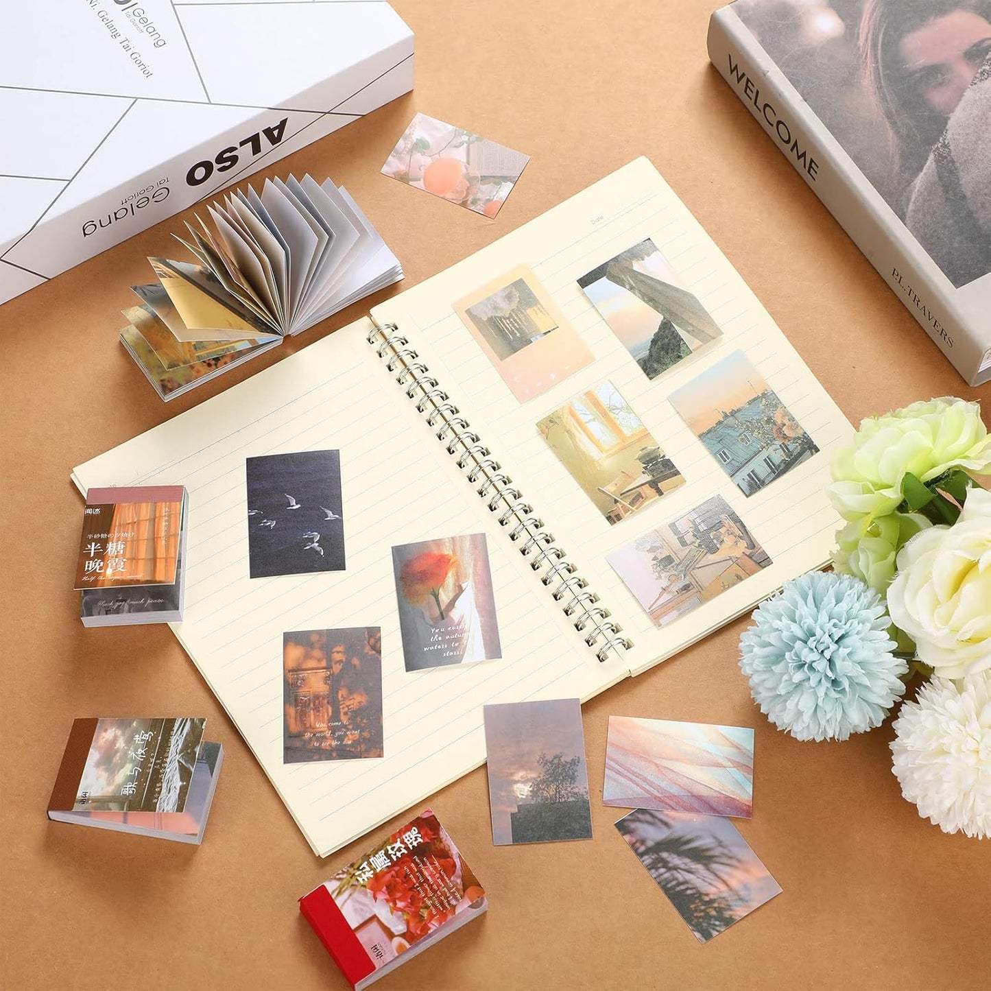 12 Set 600 Sheets Washi Sticker Set Quote Stickers for Scrapbooking Aesthetic Journaling Sticker Vintage Cute Washi Paper Sticker for Journaling Diary Planner Supplies (Classic Style)