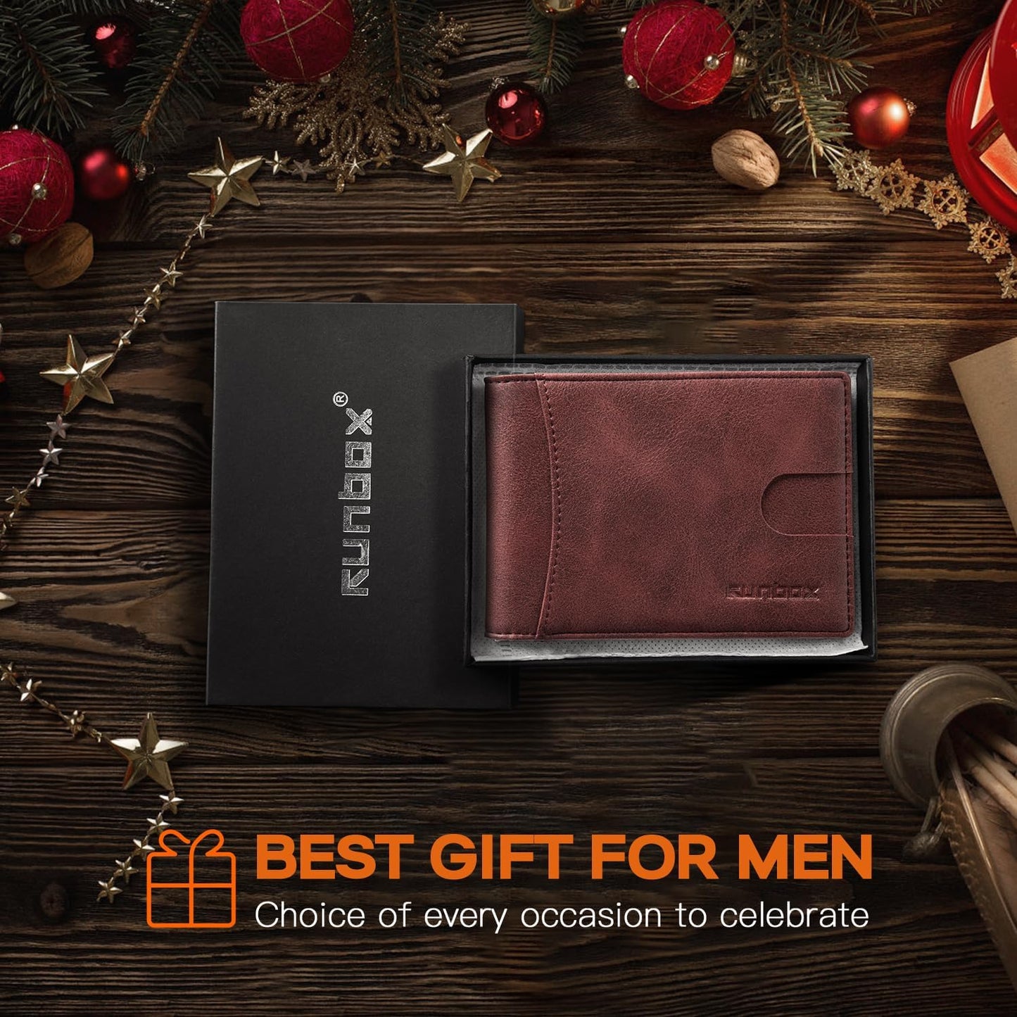 Slim Money Clip Wallets for Men RFID Blocking 11 Card Holder Minimalist Small Thin Carbon Leather Bifold Mens Front Pocket Wallet Gift Box