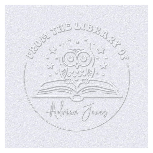 Book Embosser Custom Embosser Stamp with Your Name or Design Personalized Library Embosser Stamp Customized Books Business Cards Paper Documents Notebooks etc. (19)