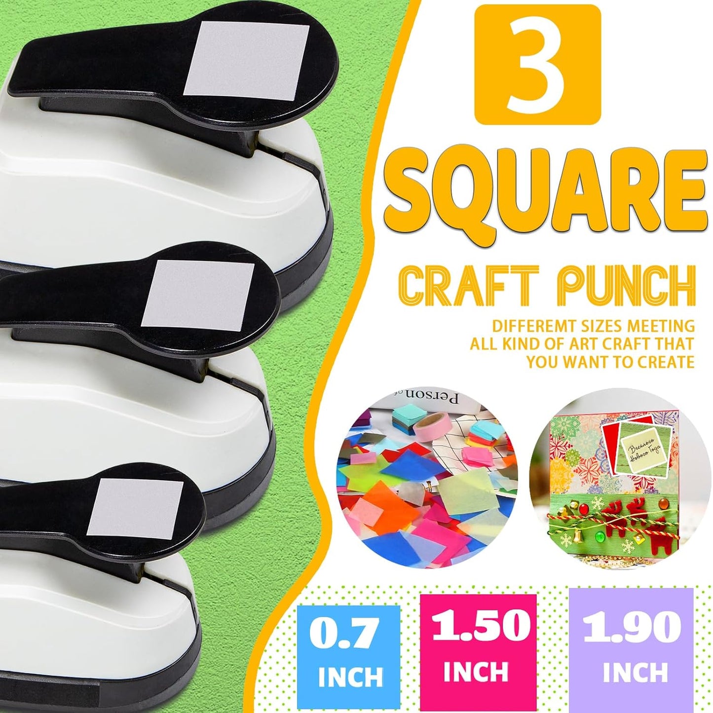 Square Hole Puncher Square Paper Punch Shape Punches for Paper Crafts