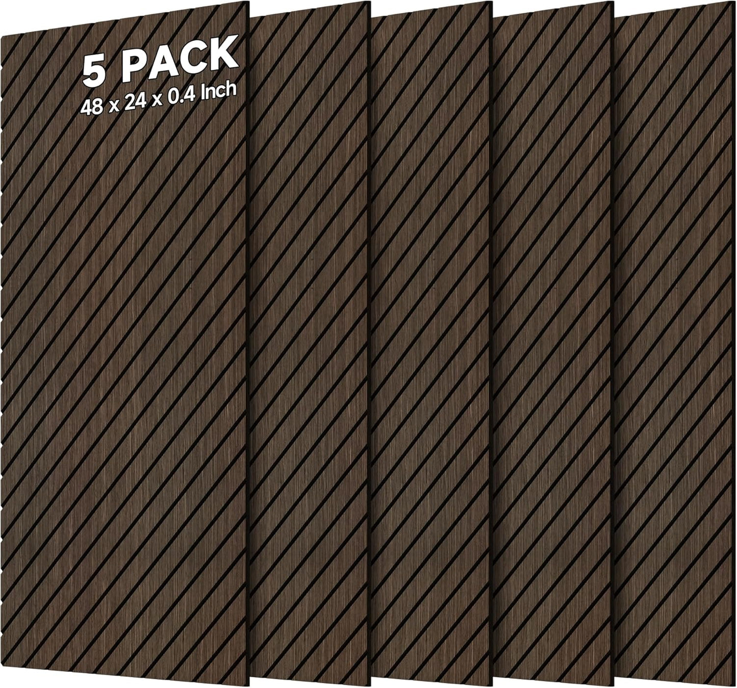 Large Art Acoustic Panels,5 Pack Sound Absorbing Panels,47.2” x 23.6” x 0.4” Soundproof Panels,High-Density Acoustic Wall Panels,Wood-Look Decorative Panels