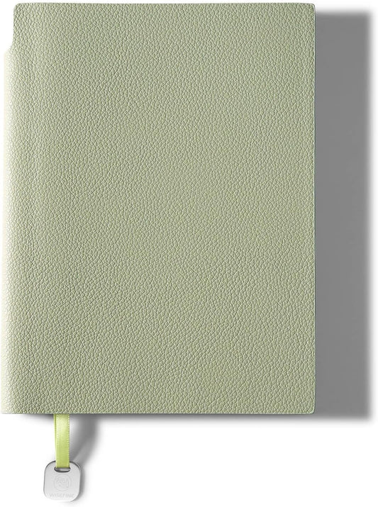 Lined Journal Notebook for Women A5 Softcover PU Leather Journals for Writing, 160 Pages Daily Journaling, College Ruled Notebooks for Work School, Business 6.38'' X 8.28'' Grayish Green