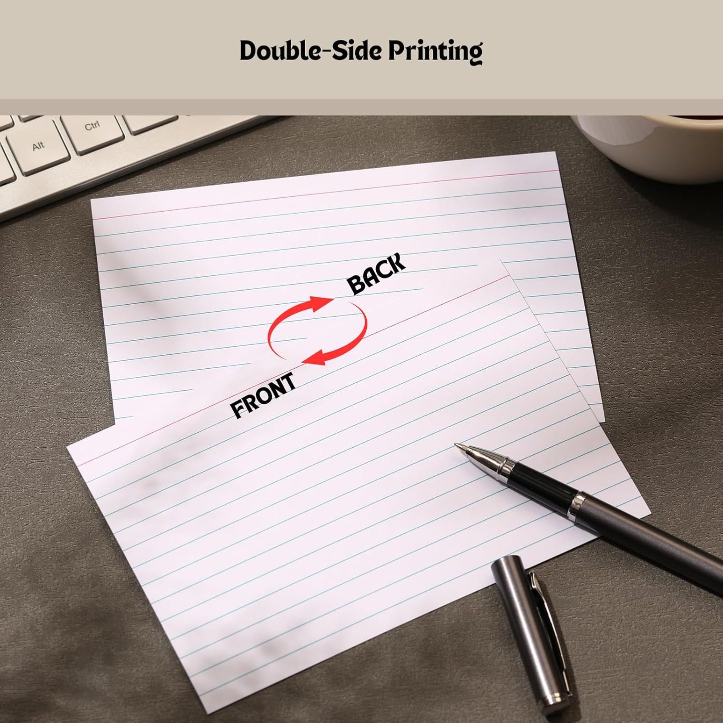 Grid Index Cards 4x6,Double Sided Thick Graph Ruled Notecards, Heavy Weight Flash Cards for Studying,School, Home and Office - White (White - 100 Count, 4 X 6 INCH)