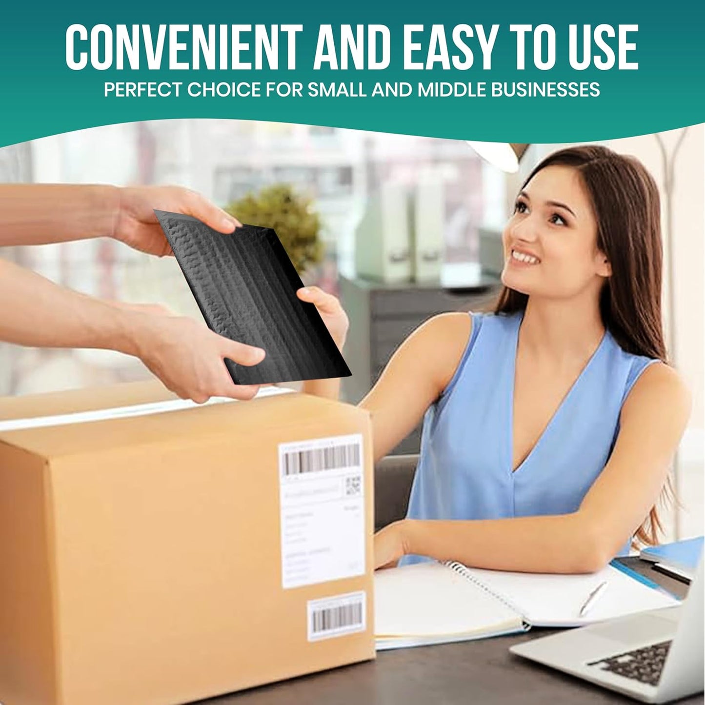 Levex - #2 8.5" x 12" [5 Pack] Black Poly Bubble Mailers, Padded Envelope Mailers, Packing Envelope & Mailing Bags for Shipping