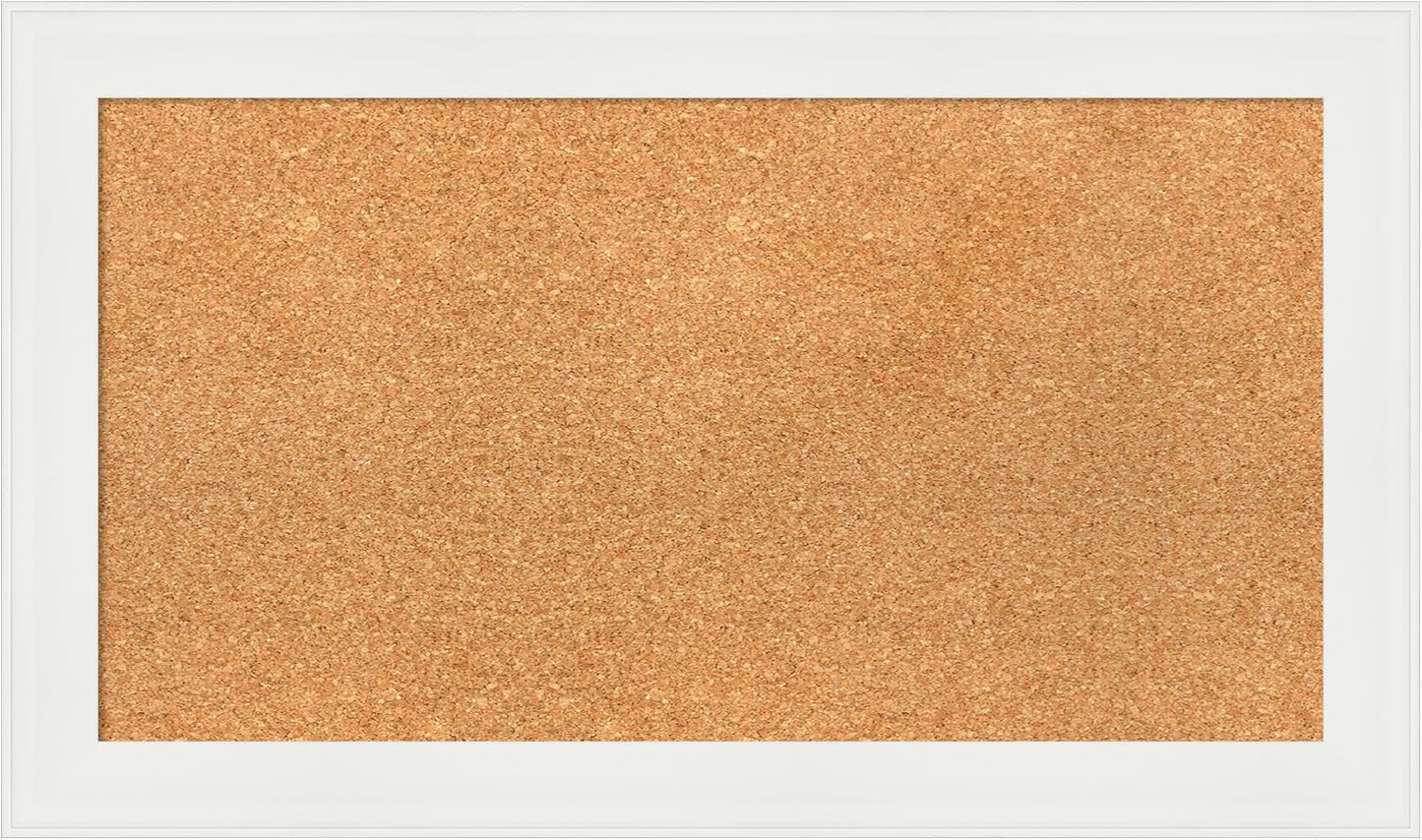 Amanti Art Natural Cork Board for Wall, 17x29 Vision Board with White Frame, Medium Corkboard Office Decor for Home Organization, Casual Corkboard Pinboard to Display Items for Home Organization in
