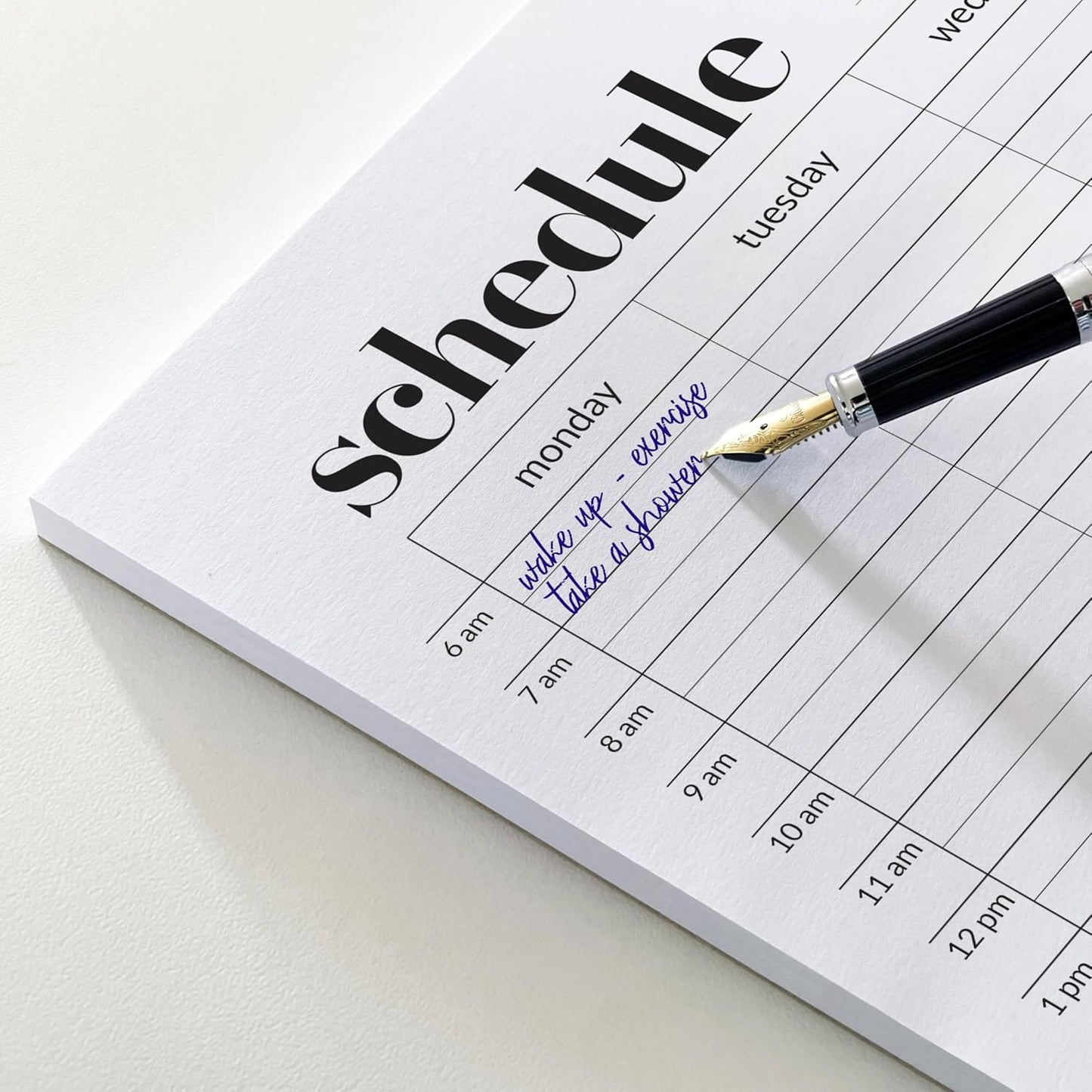 Weekly Schedule Pad, Tear Off Undated Weekly Planner Notepad, A4 Size (8,3" X 11,7"), Premium Thick Paper with Cardboard Back Support, Desk Planner by Hadigu