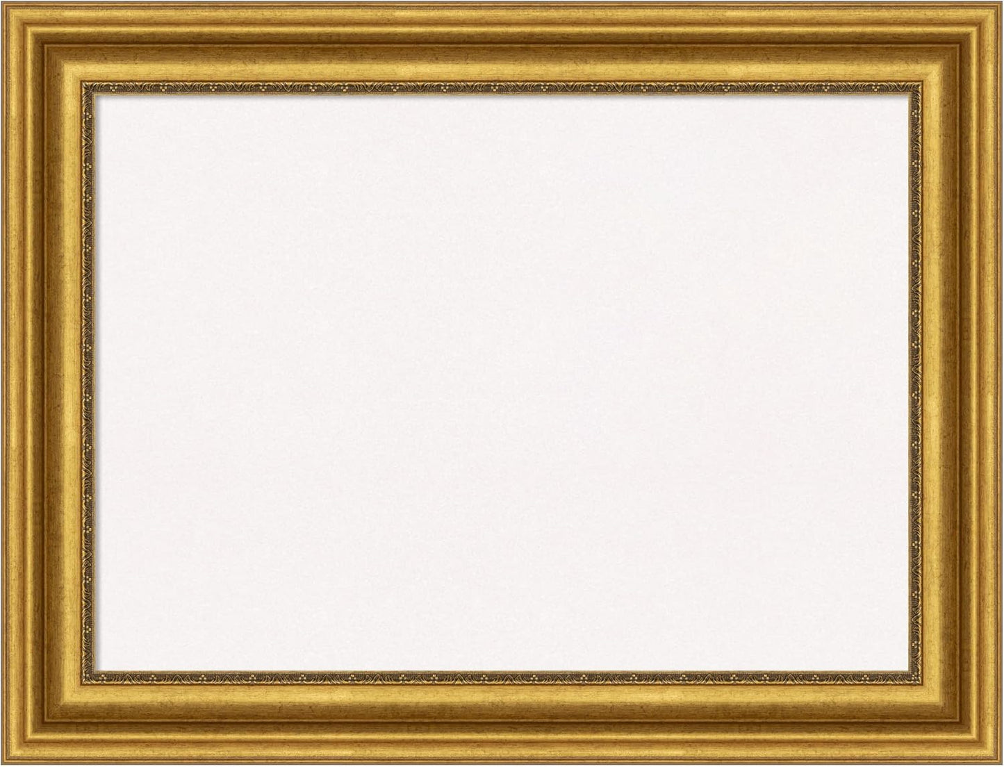 Amanti Art White Cork Board for Wall, 26x34 Vision Board with Gold Frame, Medium Corkboard Office Decor for Home Organization, Traditional Corkboard Pinboard to display items for home organization