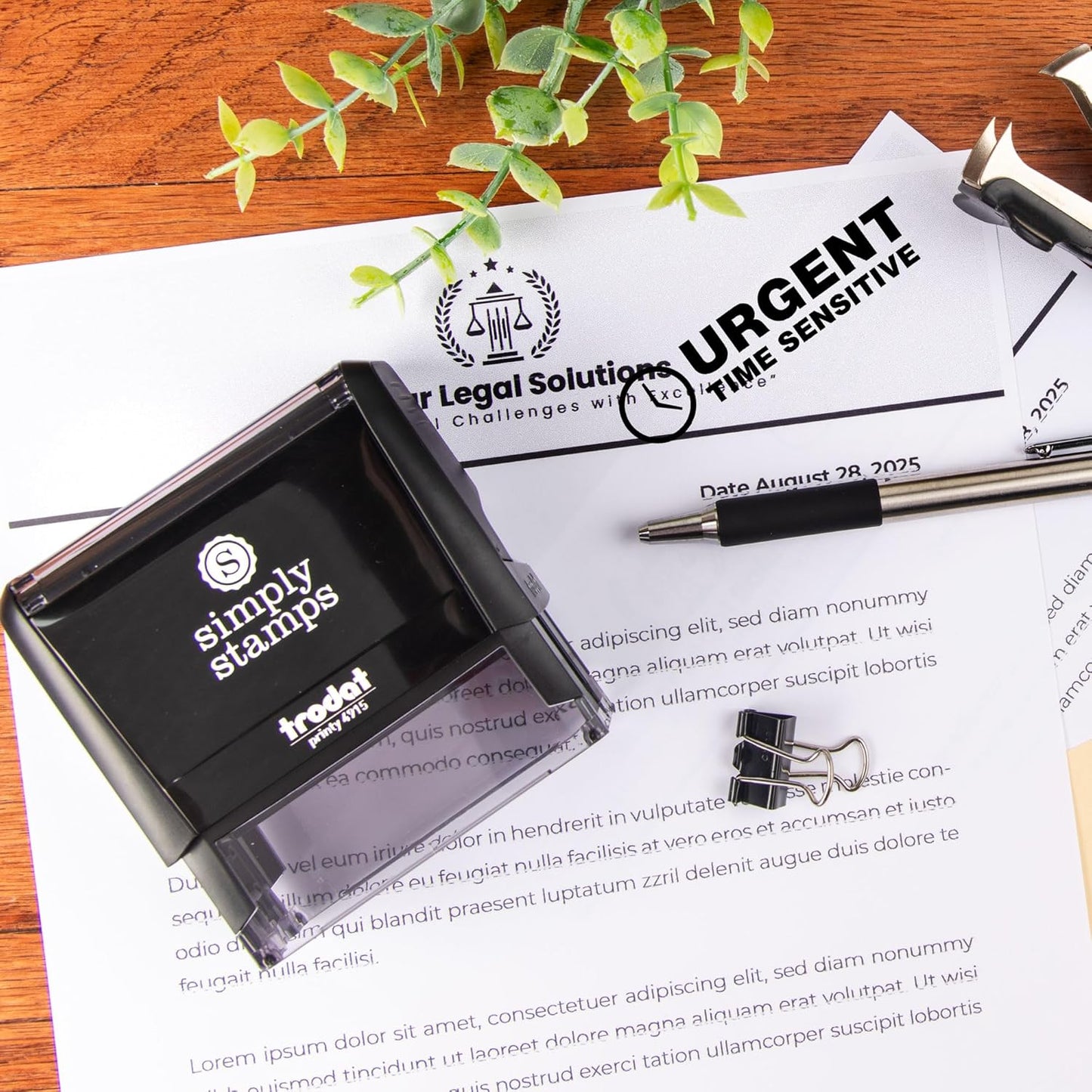 Urgent Time Sensitive Office Stamp | 4 Different Sizes | 20 Designs | Multiple Color Options | Perfect for Quick Validation of Office Documents (Urgent Time Sensitive, Xtra Wide)