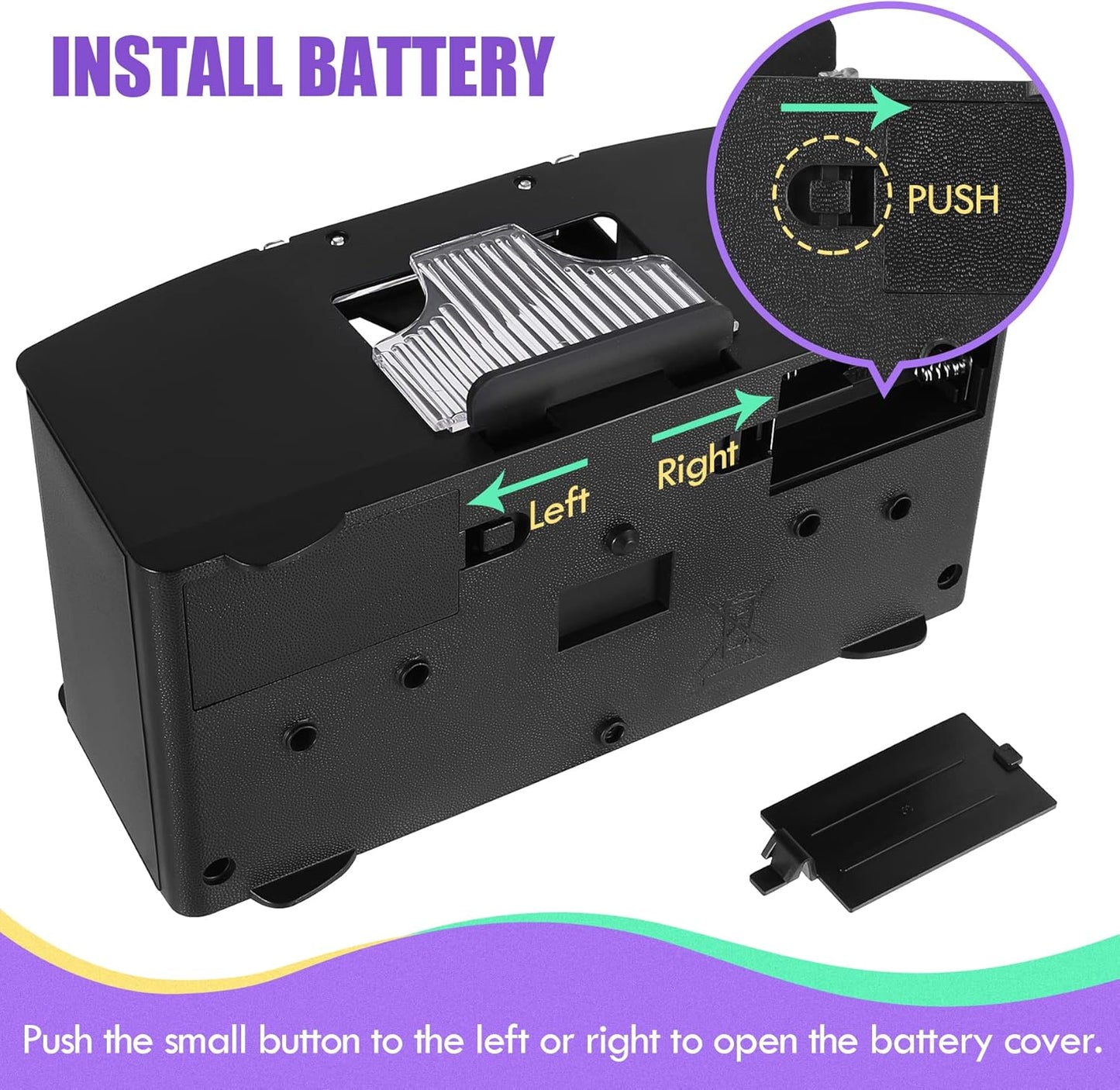 Card Shuffler 2 Deck, USB-C/Battery-Powered Automatic Playing Card Shuffler for UNO Poker Home Card Games