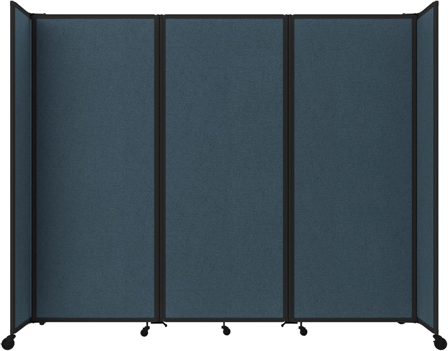 Versare Room Divider 360 Portable Wall Partition | Folding Panels | Large Freestanding Divider | Locking Wheels | Temporary Room Separator