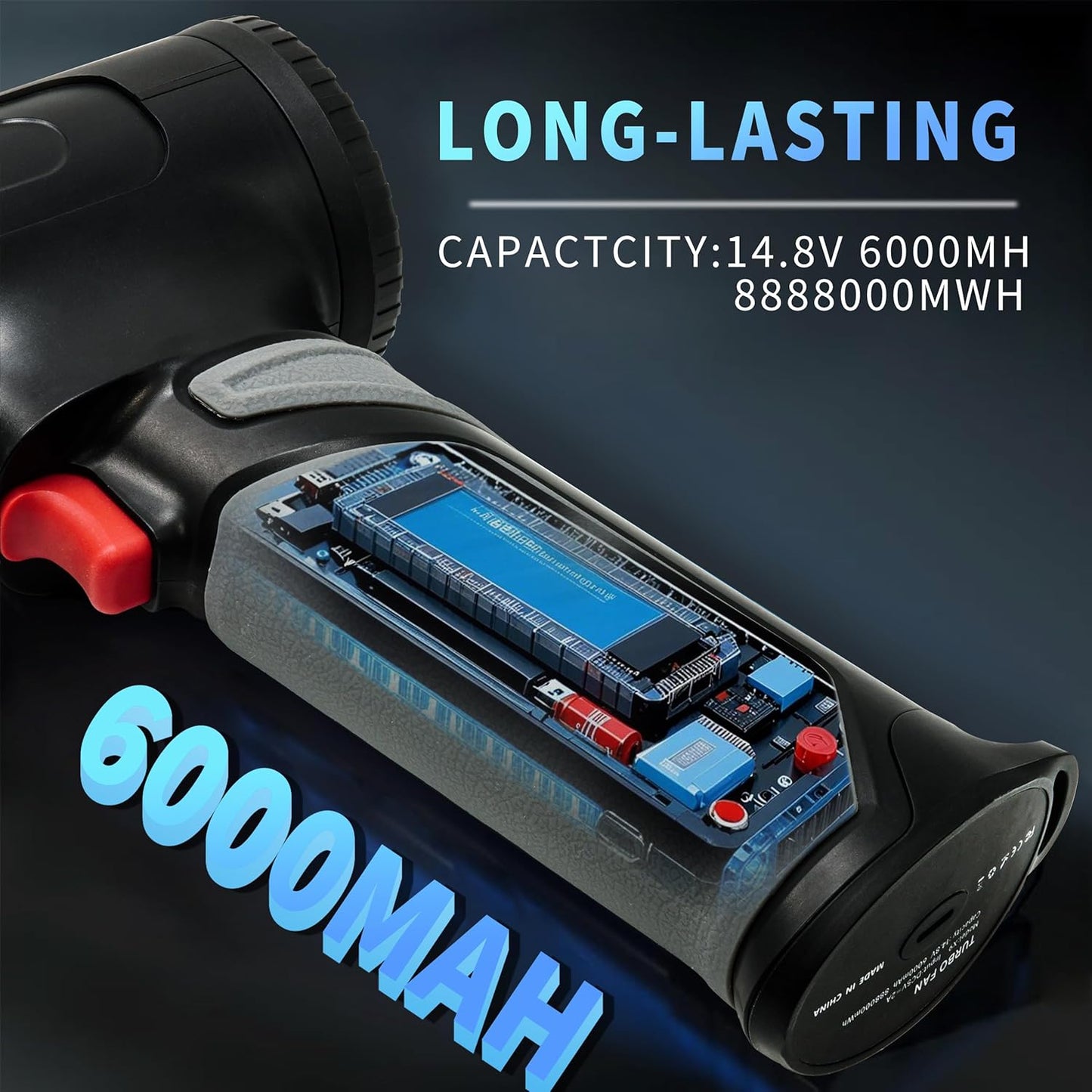 Compressed Air Duster - Electric Air Duster 30W Fast Charging 1600g Instant Thrust Leaf Blower Stepless Speeds Keyboard Cleaner for Electronics,Patio Cleaning,Drying,Snow Blowing,Camping