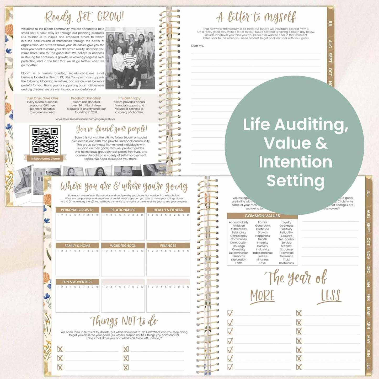 bloom daily planners HARDCOVER 2025-2026 (8.5" x 11") Academic Year Day Planner (July 2025 - July 2026) - Task Goal Organizer - Monthly & Weekly Inspirational Agenda Book - Whimsical Wildflowers