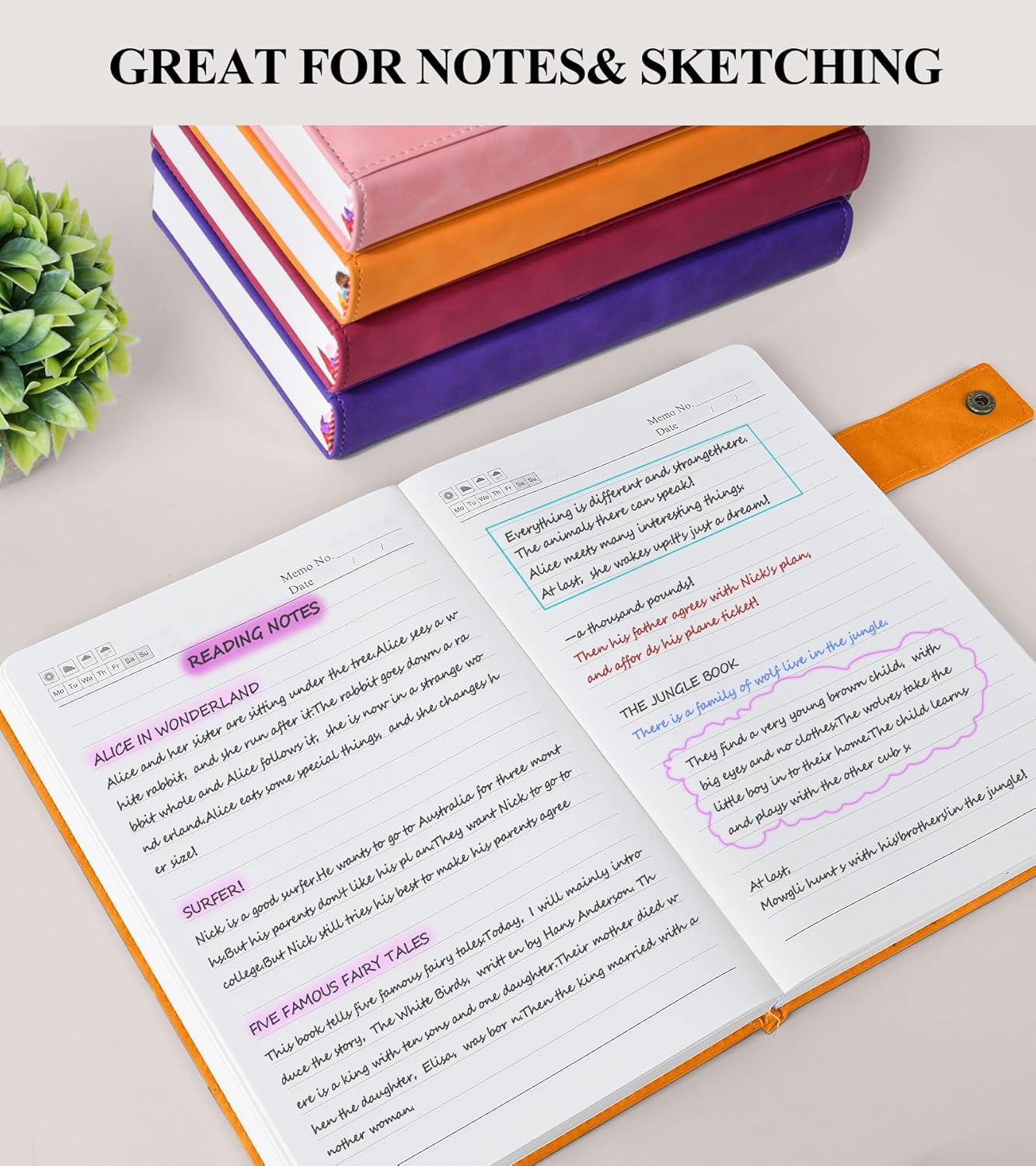 365 Page Thick Lined Journal Notebook for Men Women, A5 Leather Journals for Writing, Hardcover Notebooks for Work, School, Note Taking,Travel, Business,Personal Diary, College Ruled 5.9" x 8.4"