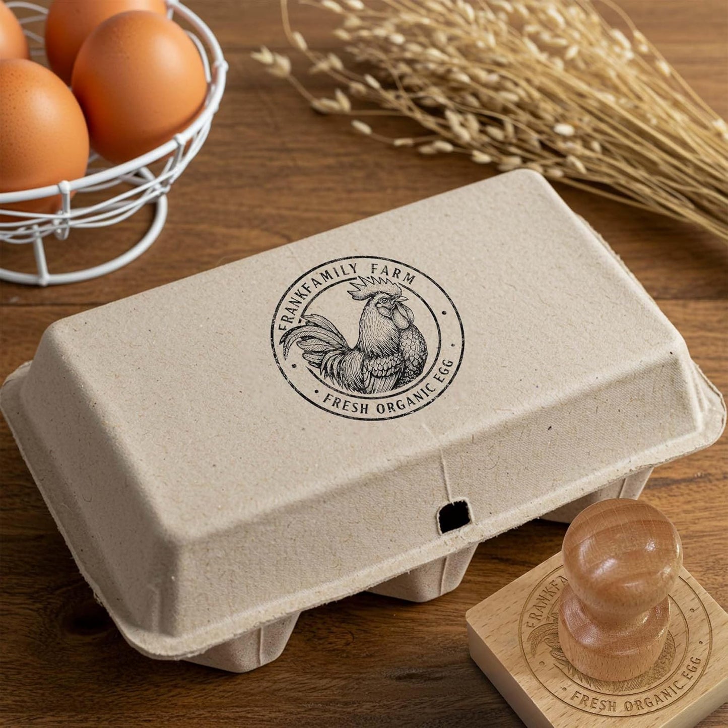 Custom Logo Stamp - Personalized Rubber Stamp - Multiple Size Options Available - Upload Your Logo (2"x2")