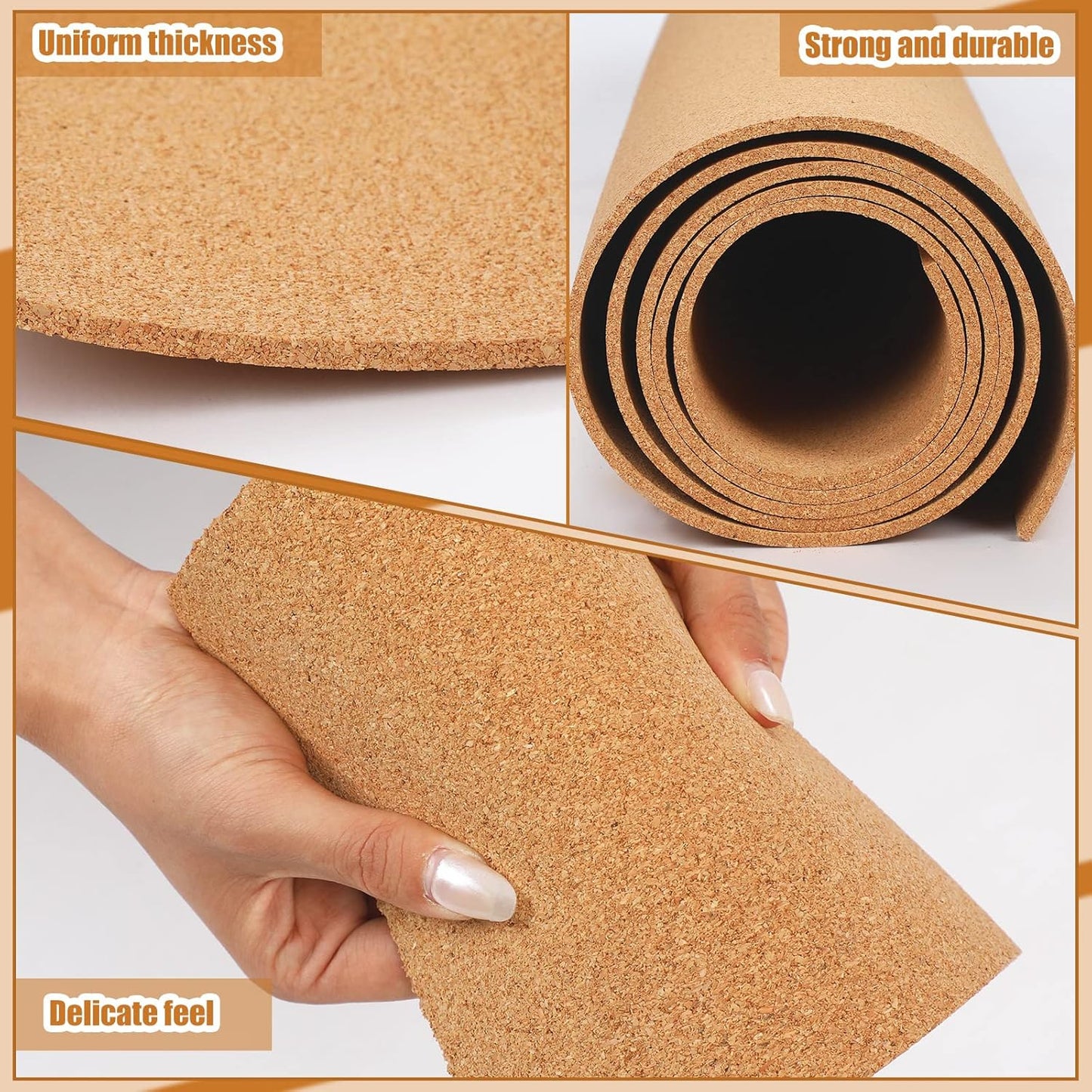 Pinkunn Cork Board Roll 94 x 48, Thick Bulletin Board Cork Sheet for Wall Dart, Crafts, DIY Projects(4 mm)