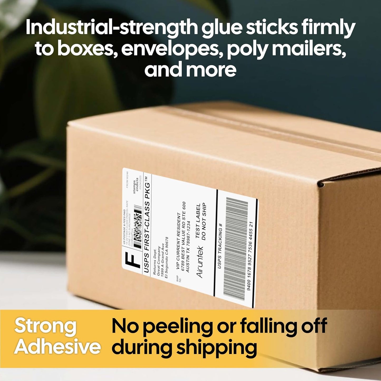 4x6 Thermal Labels, 380 Fanfold Labels, Perforated & Strong Adhesive, Compatible with Direct Thermal Printers for USPS UPS FedEx DHL Address Shipping Label