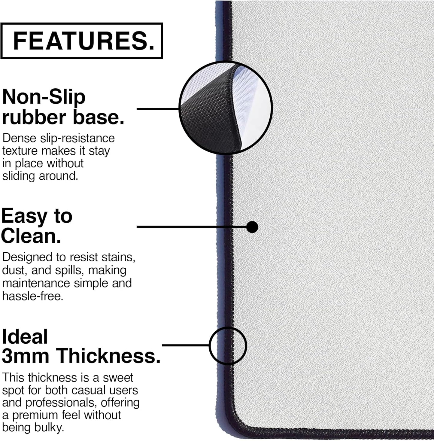 MPCO. Blueprints Large Gaming Desk Pad - 36" x 17" Duraglyde Fabric Pistol 38 – Blue Desk Mats - Non-Slip, Washable, Smooth Glide for Precision Gaming & Work