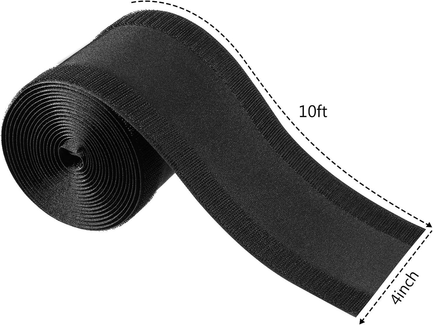 WILLBOND Carpet Cord Cover Cable Grip Floor Cover Cable Protector Management Only for Commercial Office Carpet(Black,9.84 ft)