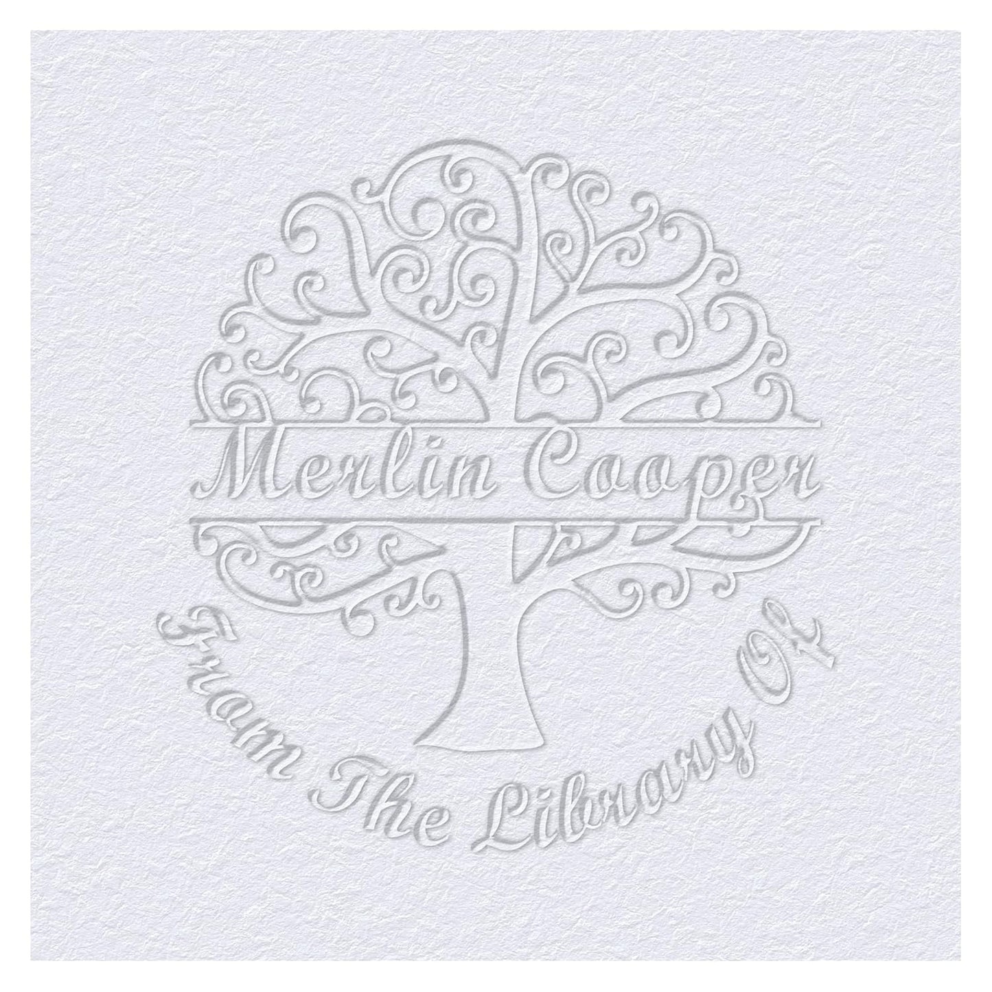 Customized Book Embosser Tree of life Color Stamp with Your Name or Design Personalized Library Embosser Stamp Custom Books Business Cards Paper Documents Notebooks etc. (Tree of Life-01)