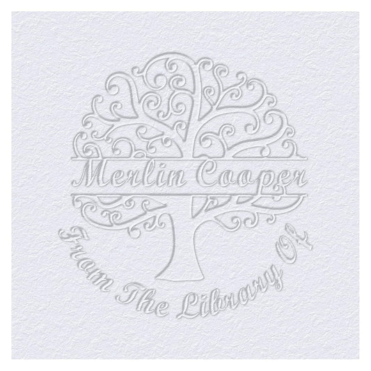Customized Book Embosser Tree of life Color Stamp with Your Name or Design Personalized Library Embosser Stamp Custom Books Business Cards Paper Documents Notebooks etc. (Tree of Life-01)