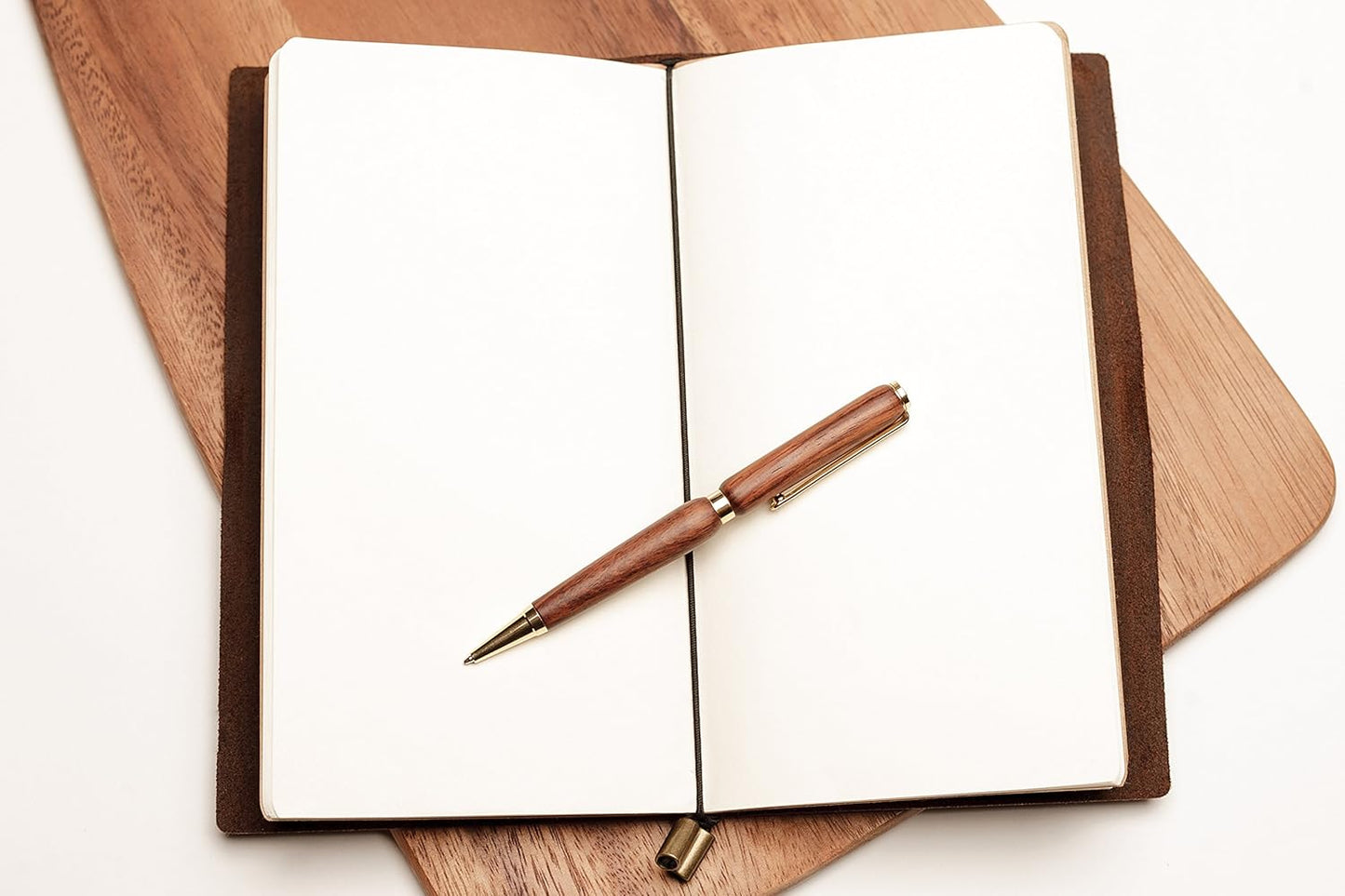 Wanderings Regular Size Travelers Notebook/Handcrafted Genuine Leather Journal - 4.5"x8.5" / 11.5cm x 22cm - Refillable Travel Journal Rugged to Capture All Life's Adventures - 100 GSM Blank Inserts