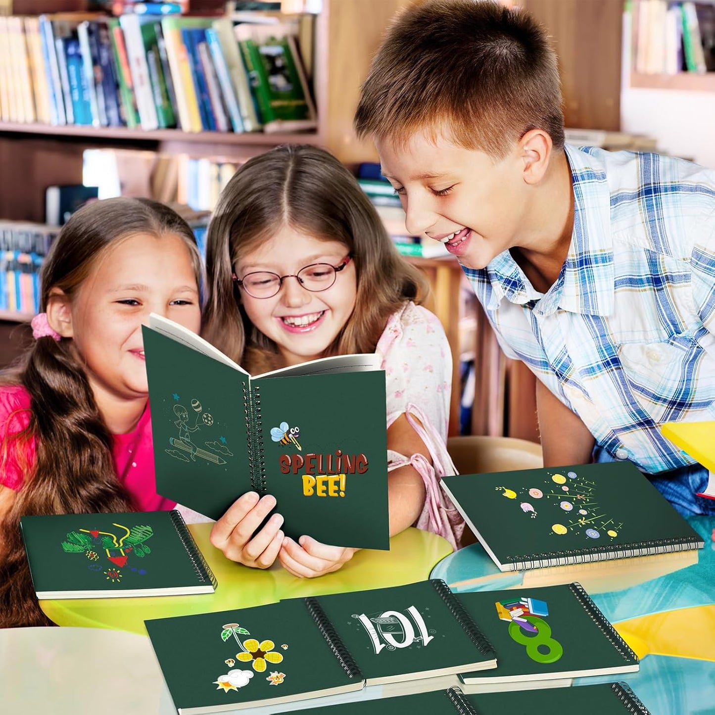 Yahenda Spiral Notebook Bulk A5 Journal Lined 8.3'' x 5.5'' Writing Composition Paper Small Notepad Subject Notebook for Students Office Business Back to School Supplies(Deep Green,36 Pcs)