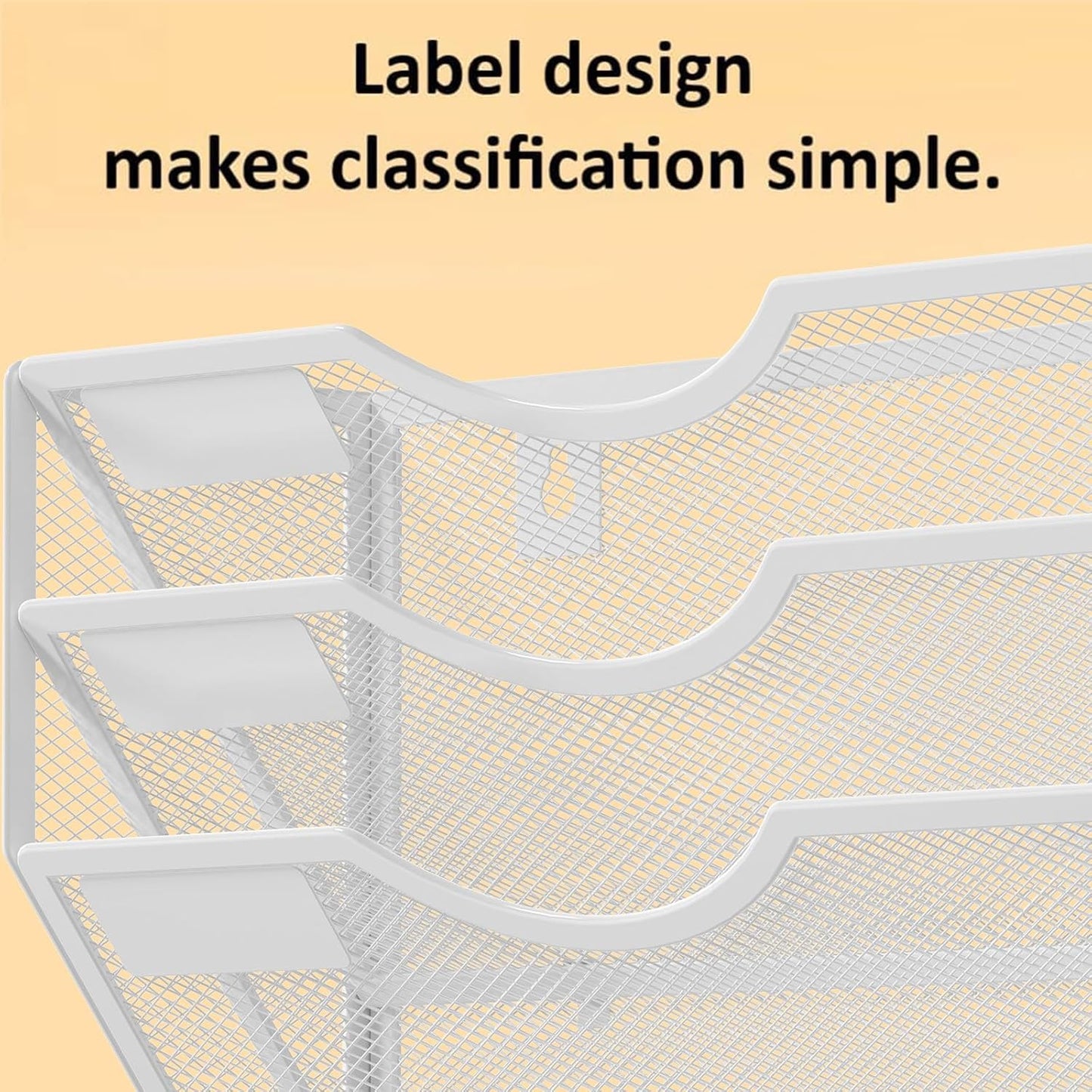 Kuntine.B Wall File Organizer Office Hanging Magazine Holder Wall File Organizer for Office Home (White, 3 Tier)